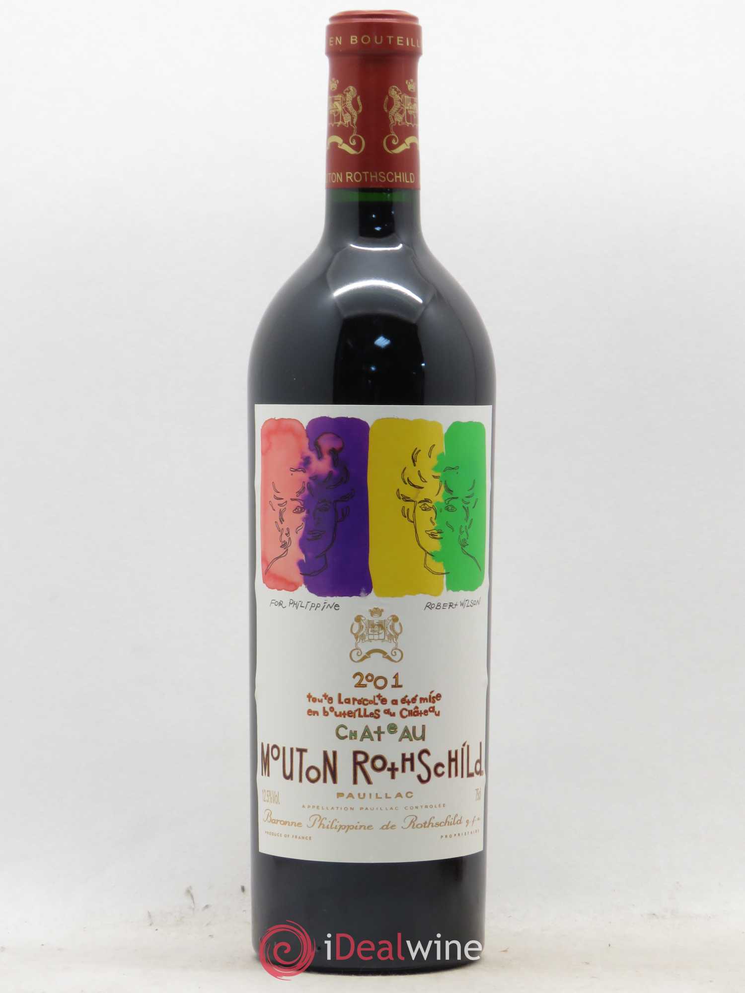 Château Mouton Rothschild 1er Grand Cru Classé 2001 - Lot de 1 bouteille - 0