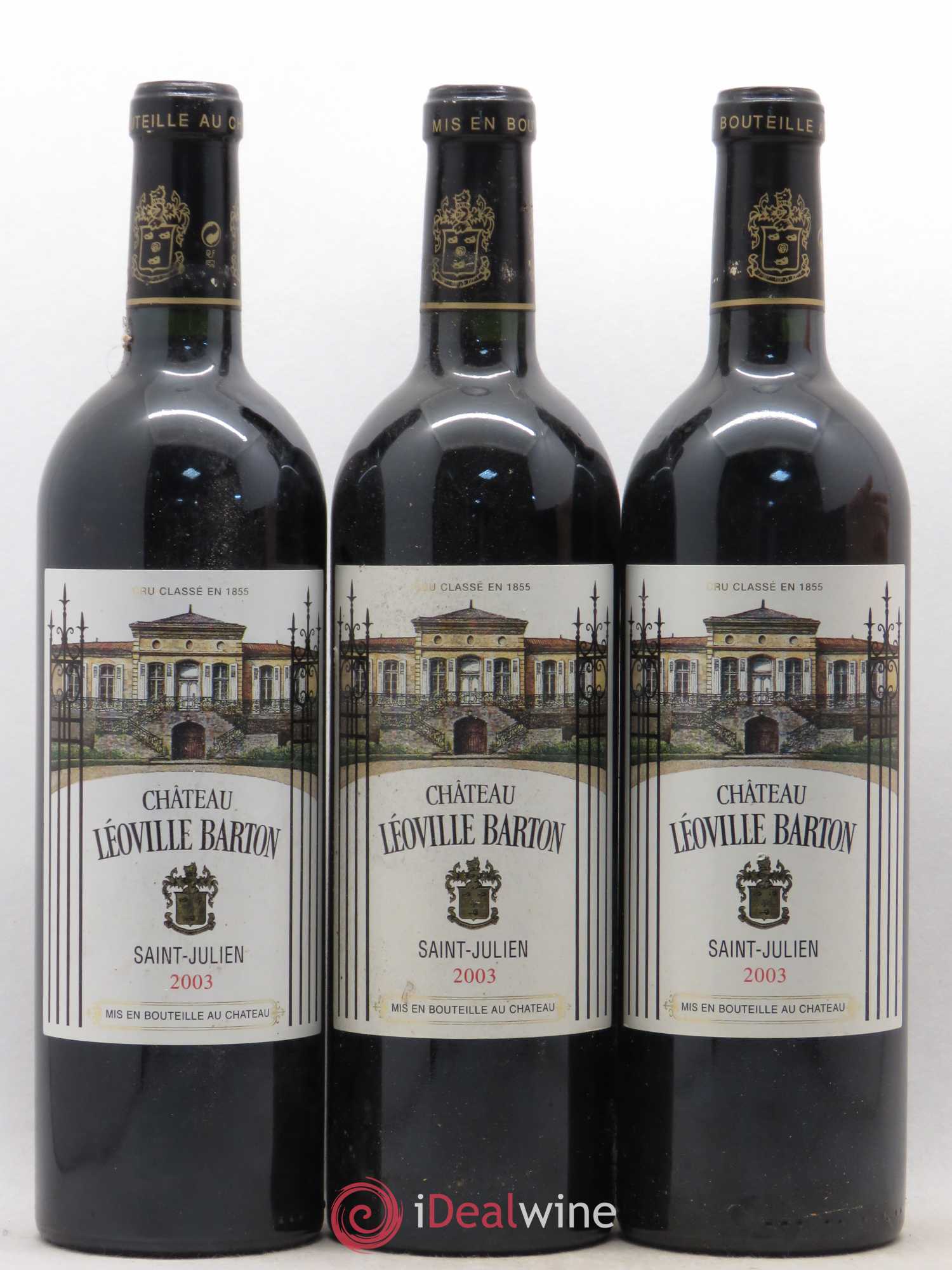 Château Léoville Barton 2ème Grand Cru Classé 2003 - Lot de 3 bouteilles - 0