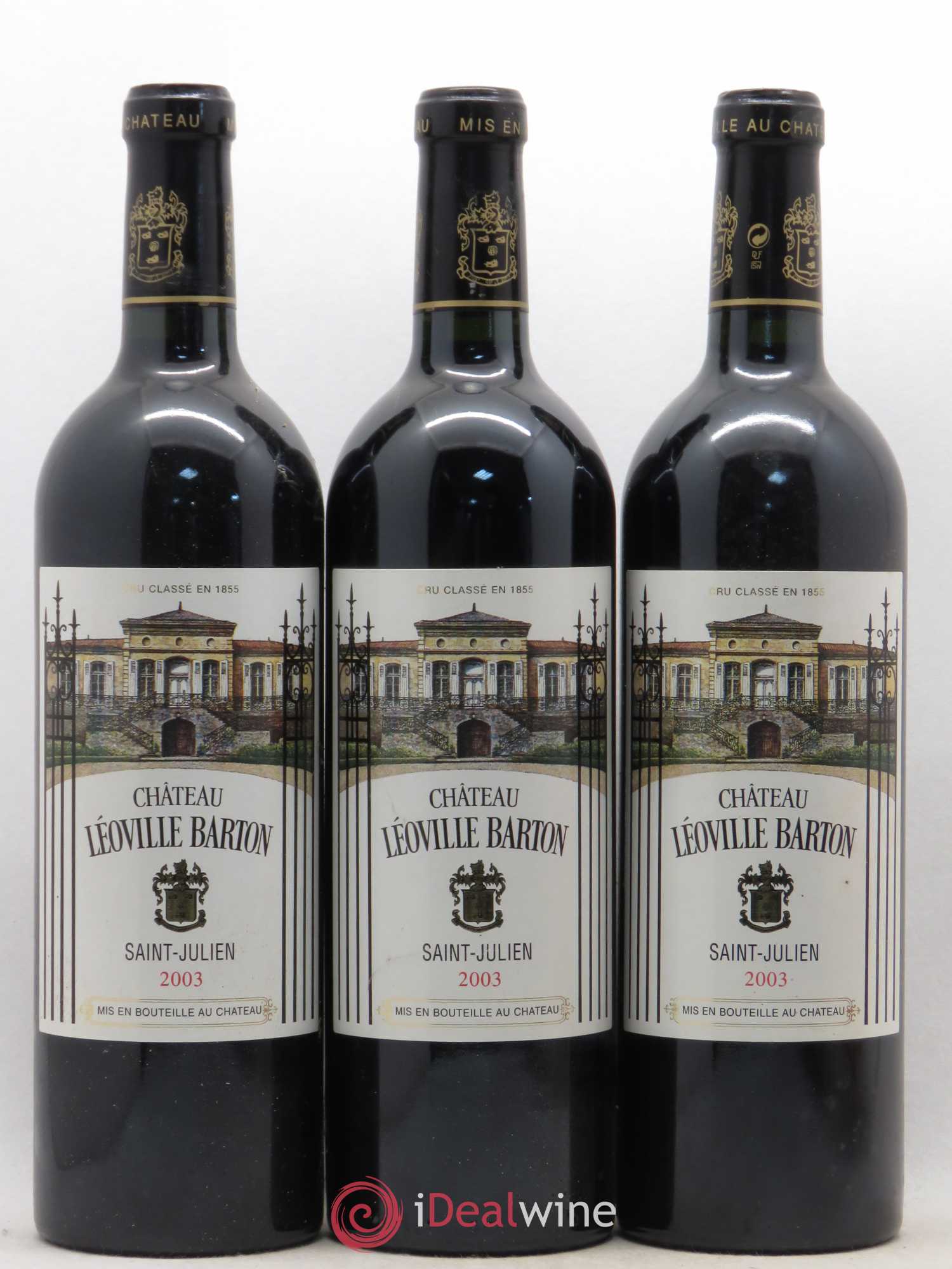 Château Léoville Barton 2ème Grand Cru Classé 2003 - Lot de 3 bouteilles - 0