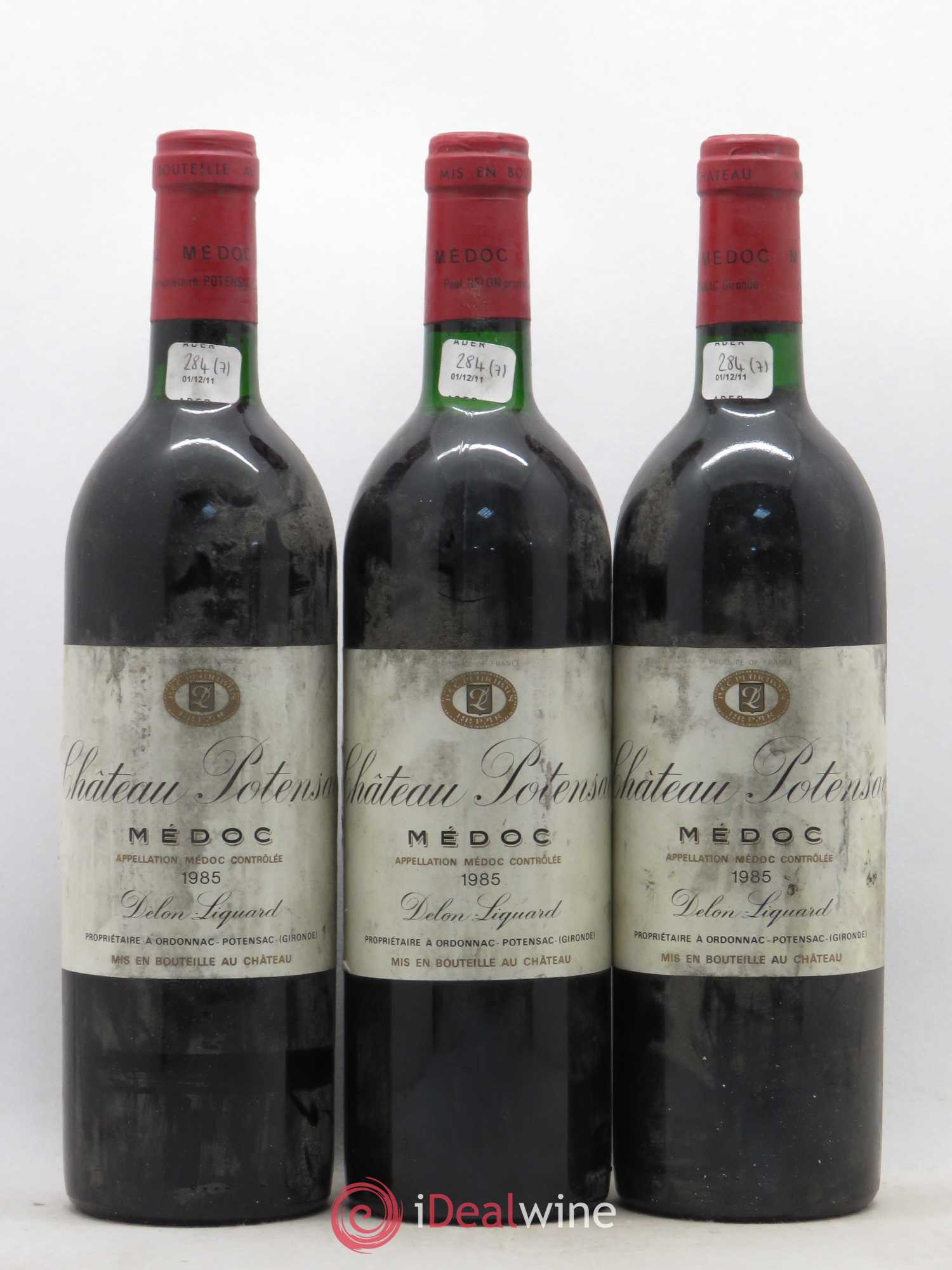 Château Potensac 1985 - Lot de 3 bouteilles - 0