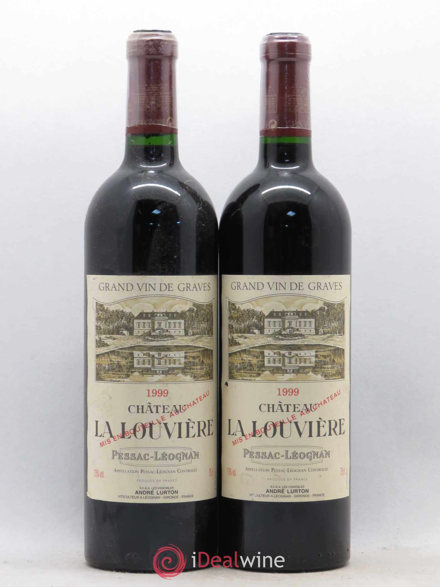 Château la Louvière 1999 - Lot de 2 bouteilles - 0