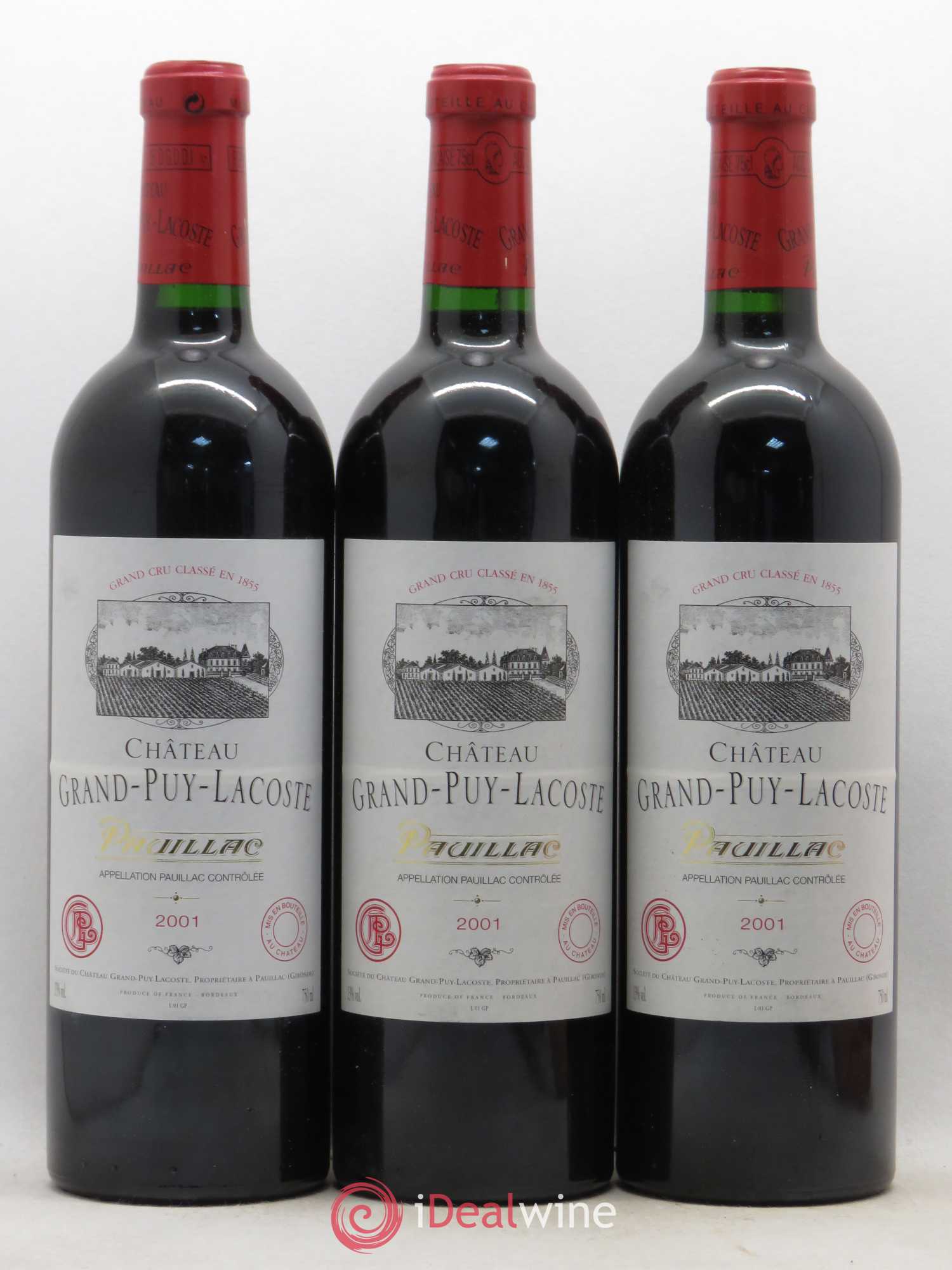 Château Grand Puy Lacoste 5ème Grand Cru Classé 2001 - Lot de 12 bouteilles - 2
