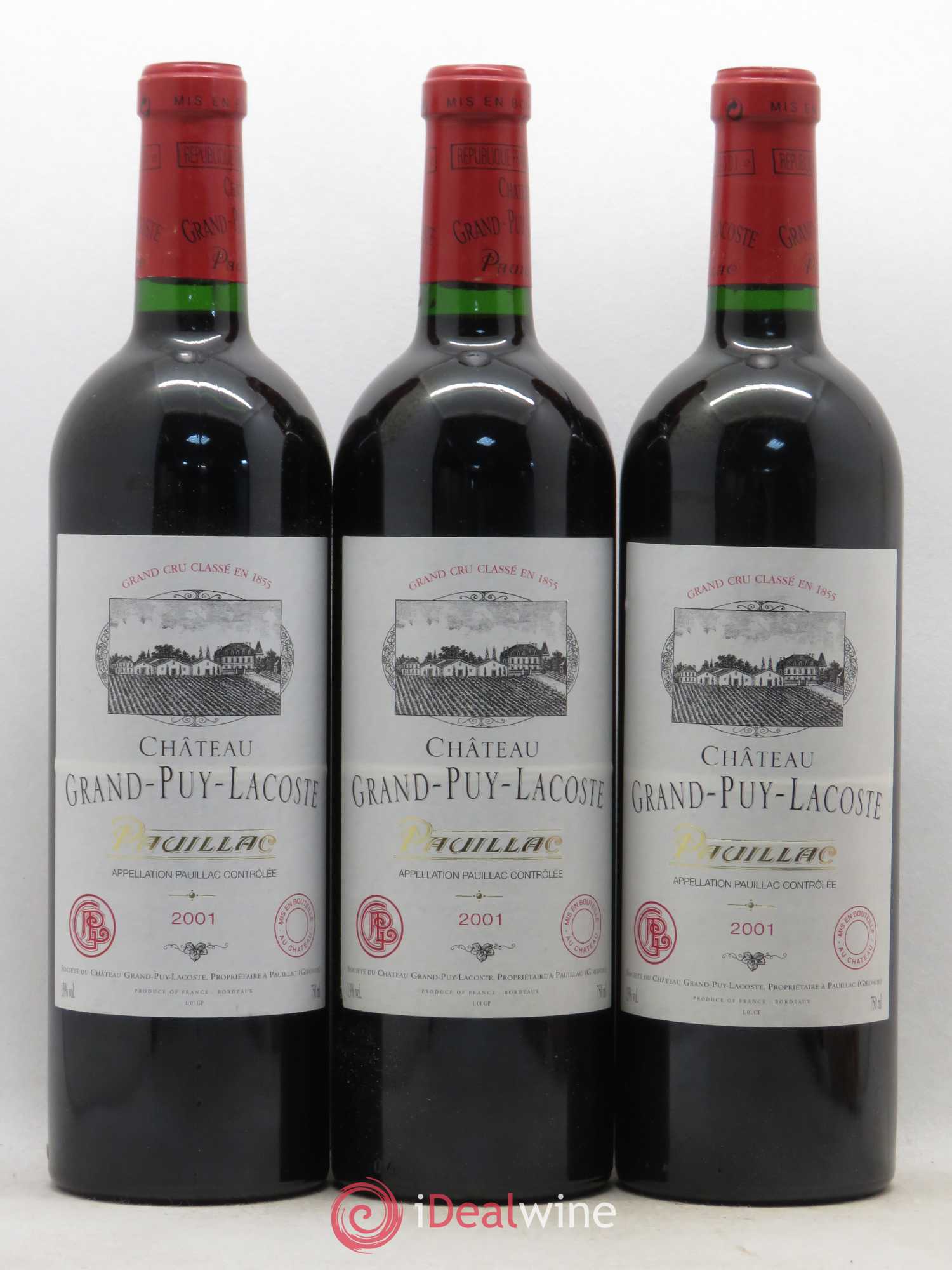 Château Grand Puy Lacoste 5ème Grand Cru Classé 2001 - Lot de 12 bouteilles - 3