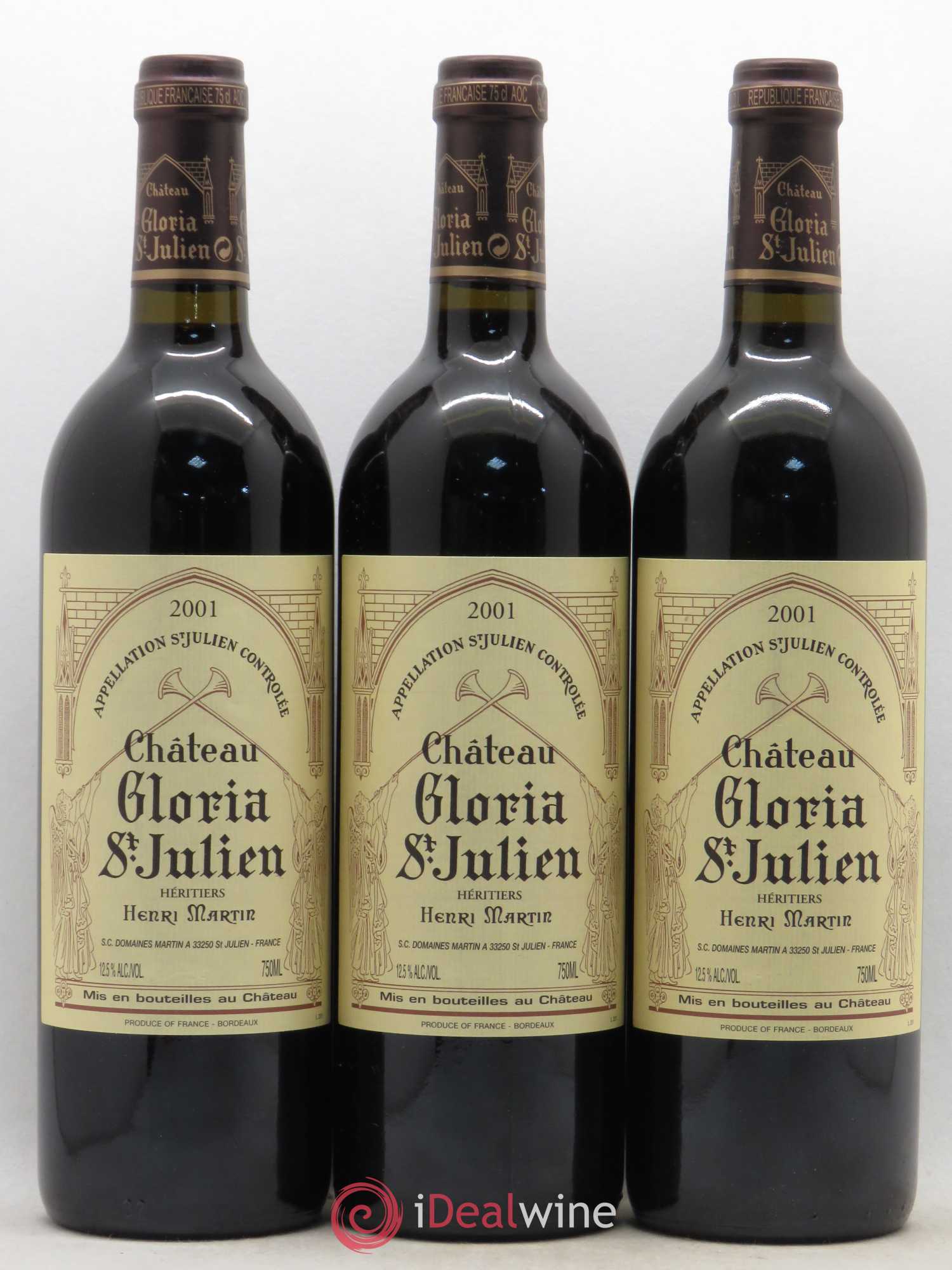 Château Gloria 2001 - Lot de 12 bouteilles - 2