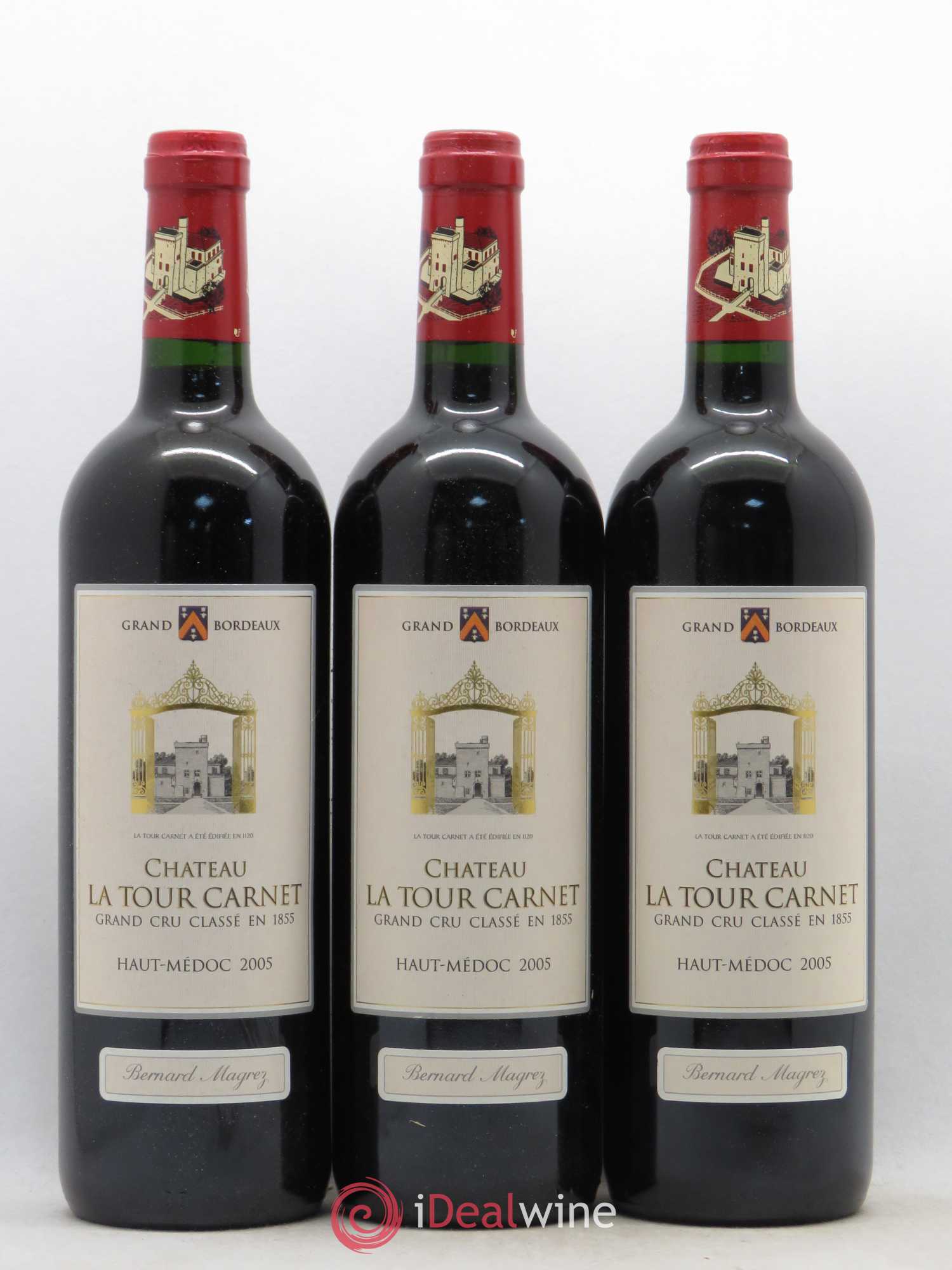 Château la Tour Carnet 4ème Grand Cru Classé 2005 - Lot de 6 bouteilles - 1