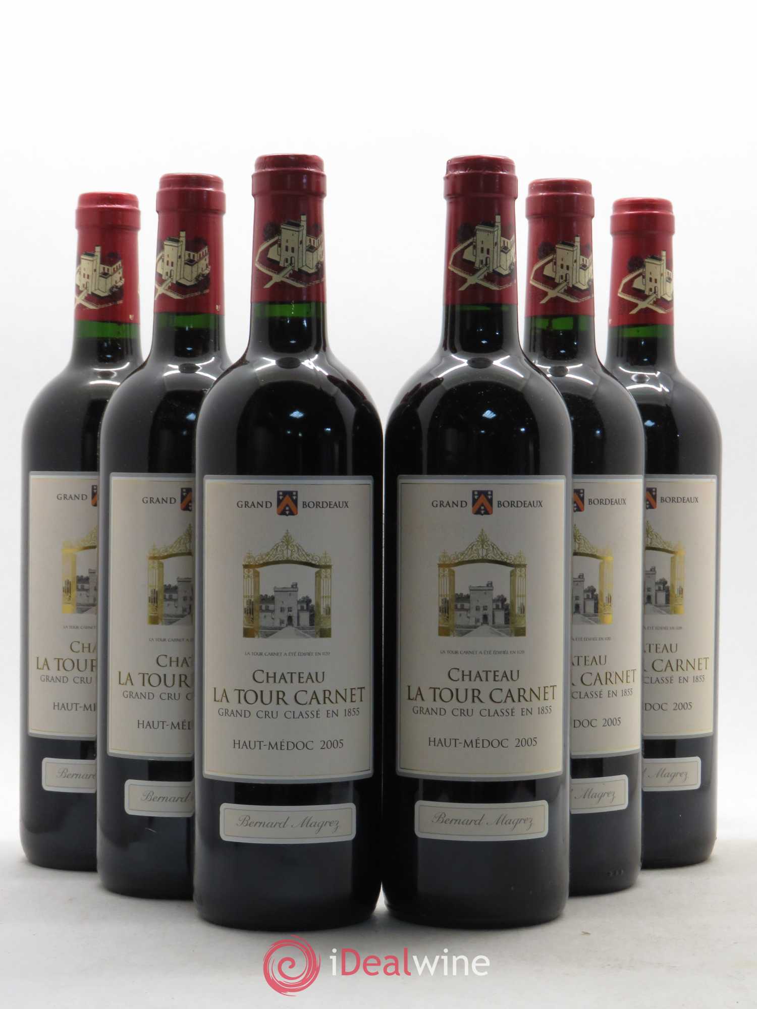Château la Tour Carnet 4ème Grand Cru Classé 2005 - Lot de 6 bouteilles - 0