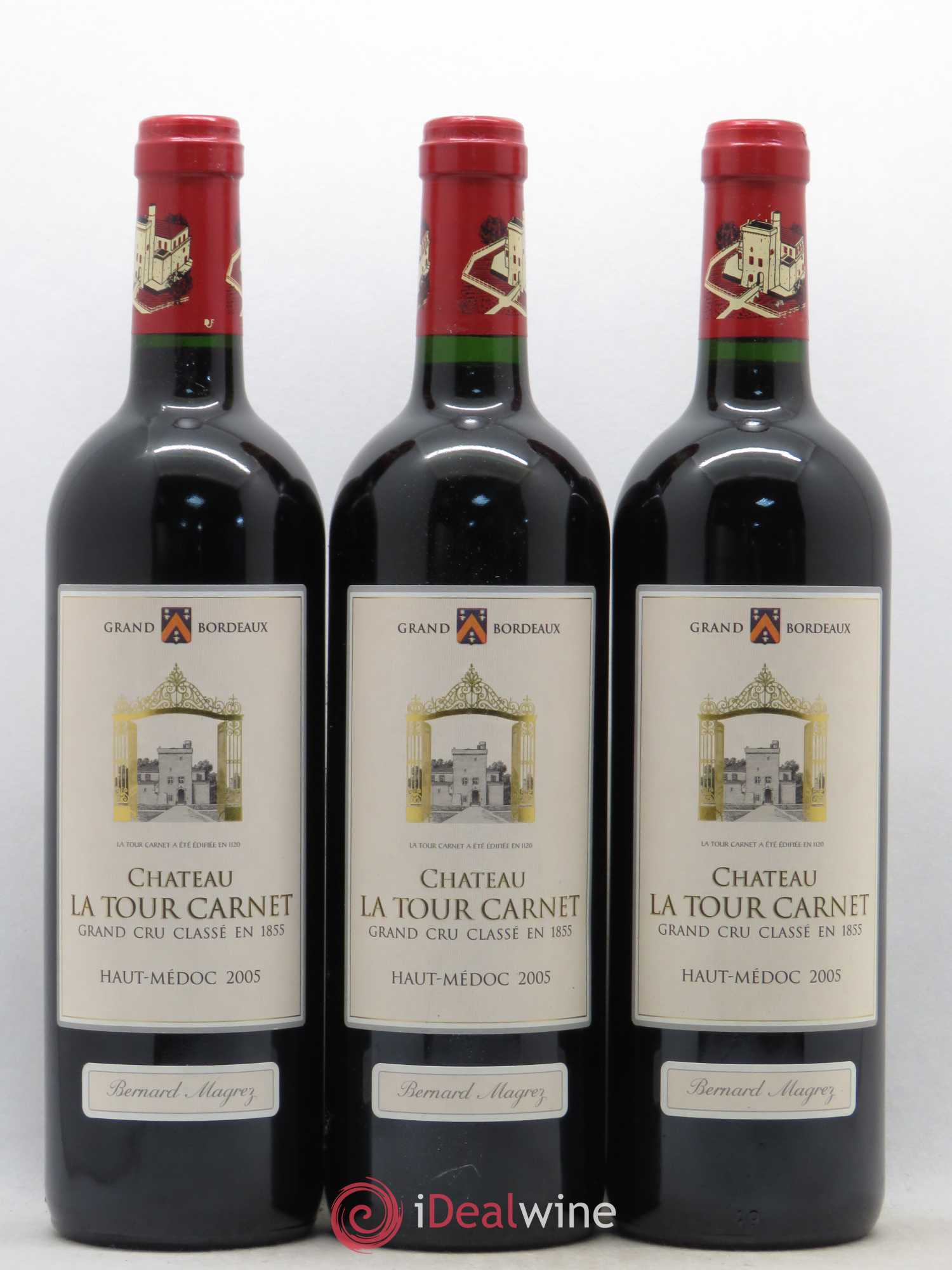 Château la Tour Carnet 4ème Grand Cru Classé 2005 - Lot de 6 bouteilles - 1