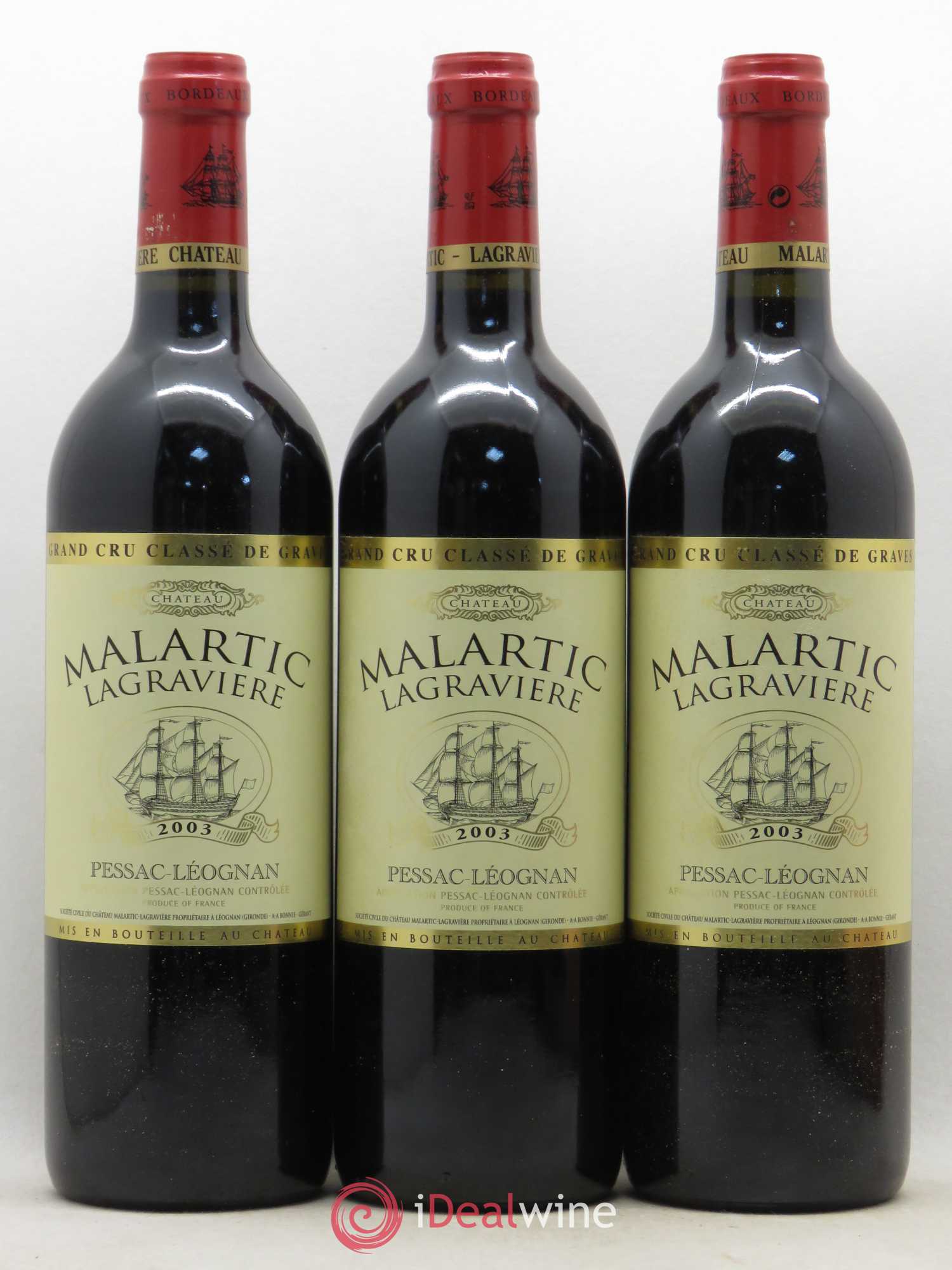 Château Malartic-Lagravière Cru Classé de Graves 2003 - Lot de 12 bouteilles - 2