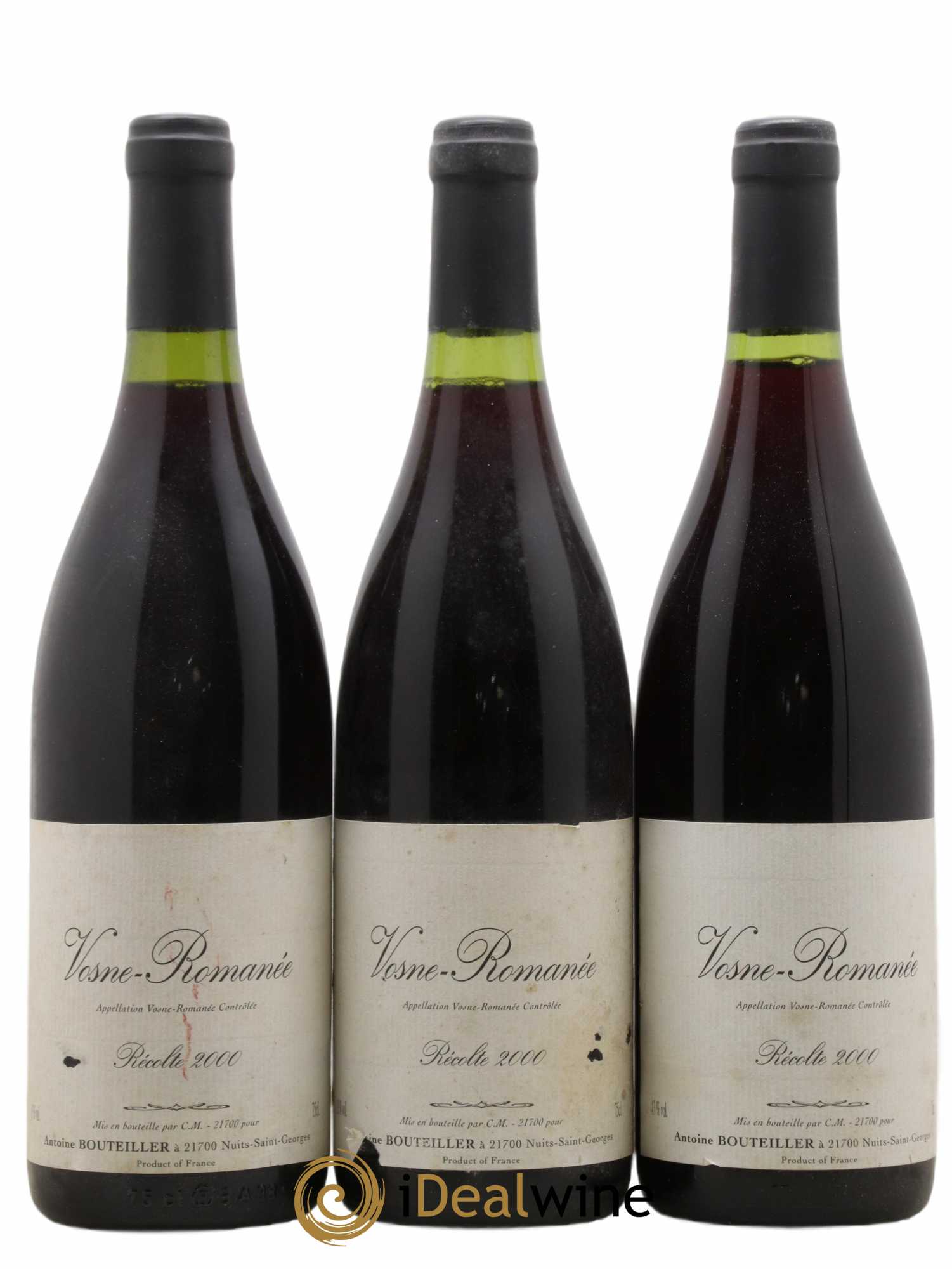 Vosne-Romanée Antoine Bouteiller 2000 - Lot de 3 bouteilles - 0
