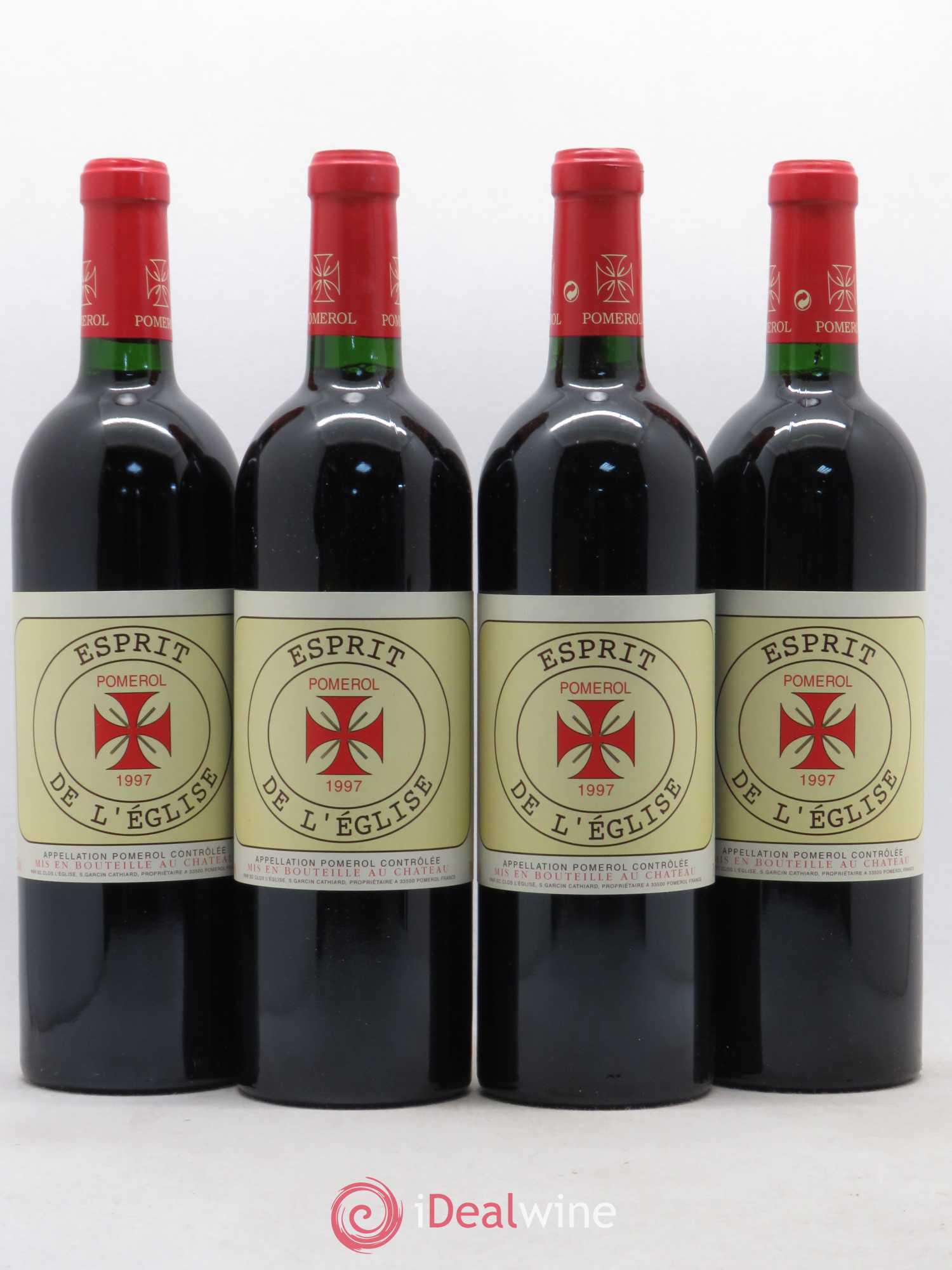 Pomerol Esprit de l'Eglise 1997 - Posten von 4 Flaschen - 0