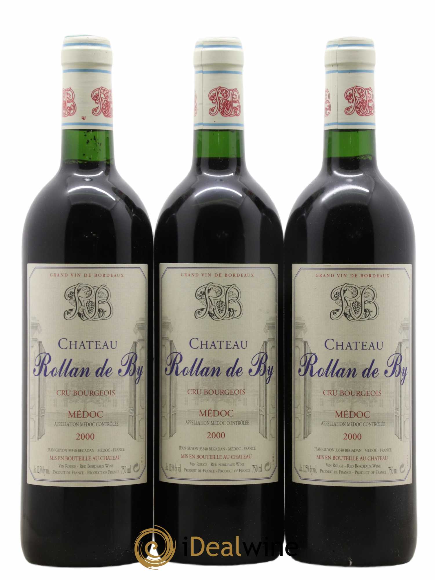 Château Rollan de By Cru Bourgeois 2000 - Lot de 3 bouteilles - 0