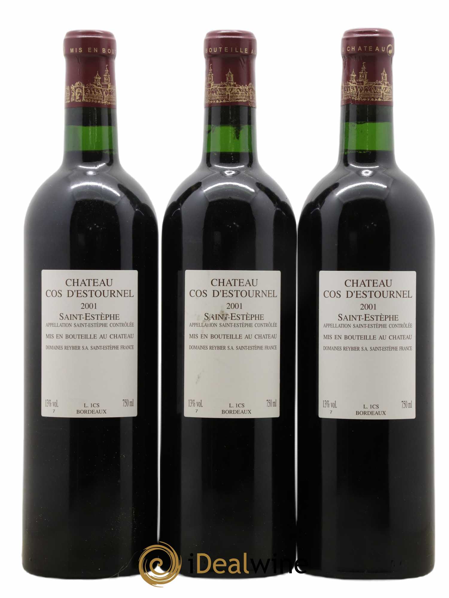 Cos d'Estournel 2ème Grand Cru Classé 2001 - Lot de 3 bouteilles - 1