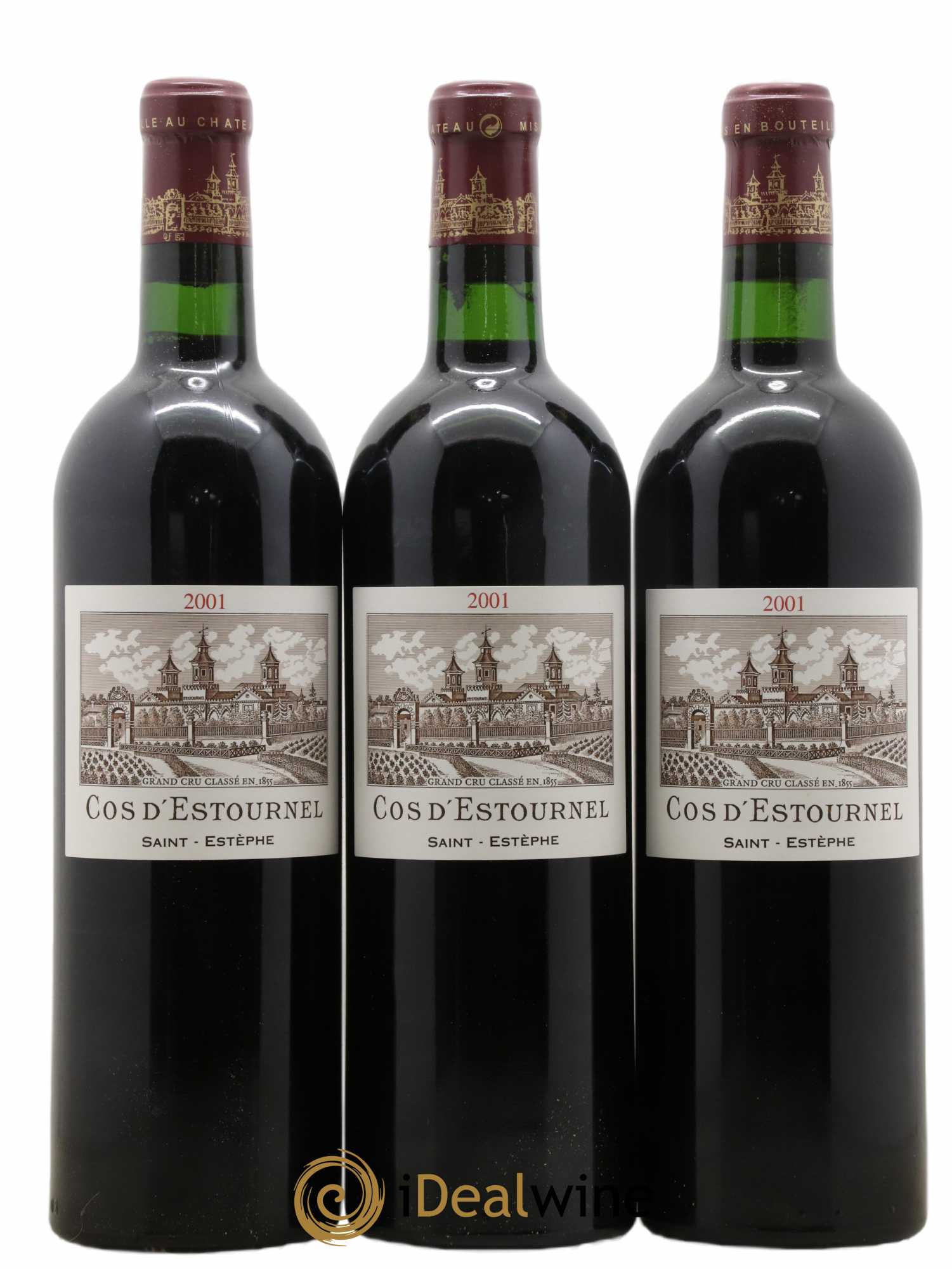 Cos d'Estournel 2ème Grand Cru Classé 2001 - Lot de 3 bouteilles - 0
