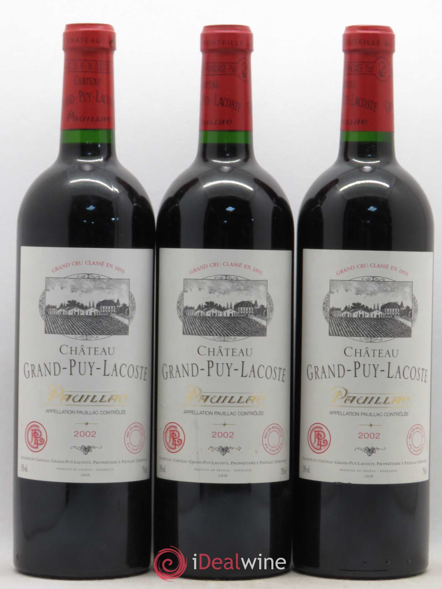 Château Grand Puy Lacoste 5ème Grand Cru Classé 2002 - Lot de 12 bouteilles - 2