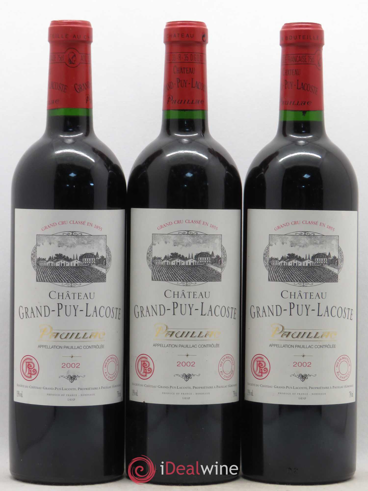 Château Grand Puy Lacoste 5ème Grand Cru Classé 2002 - Lot de 12 bouteilles - 3
