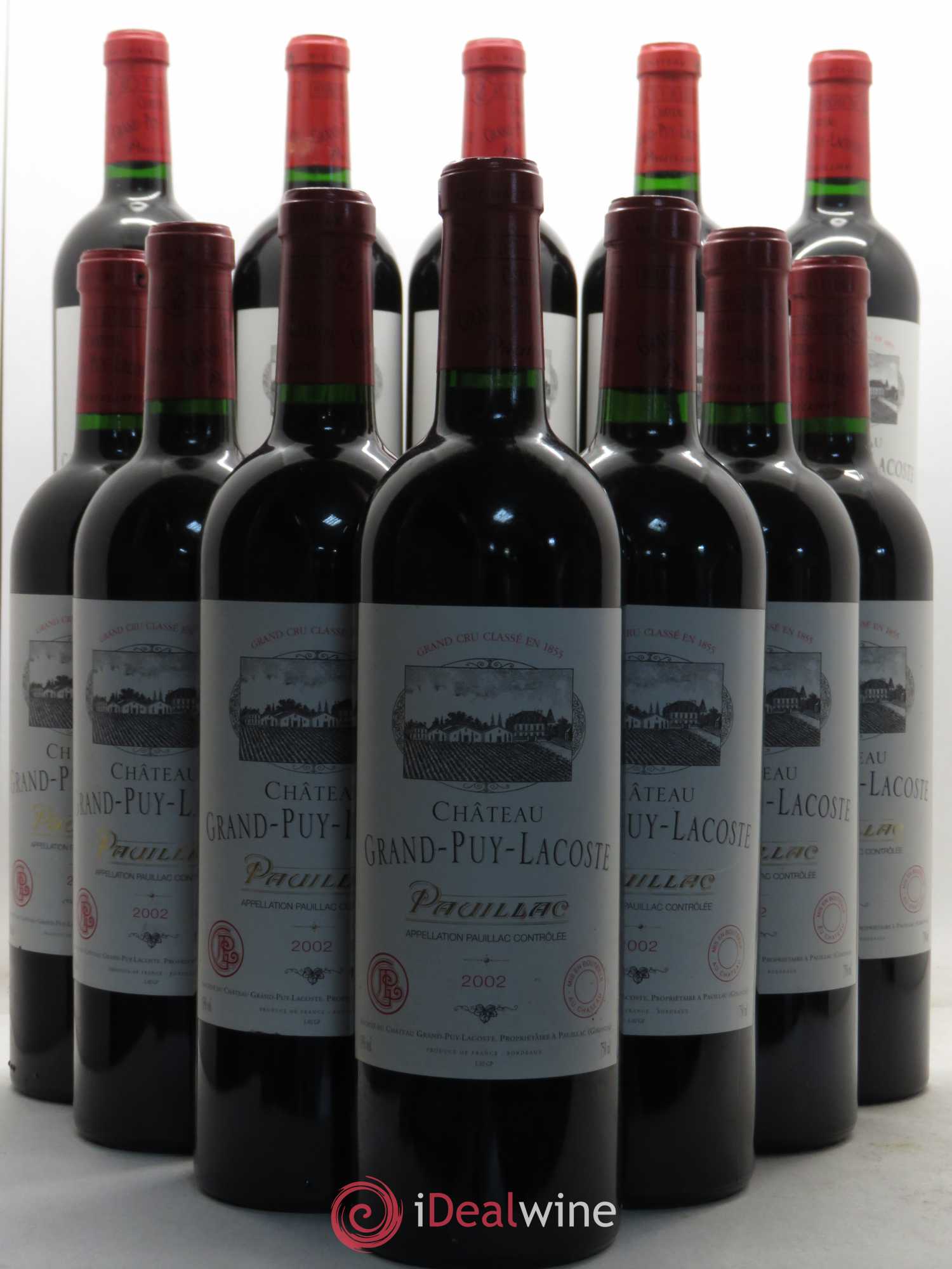 Château Grand Puy Lacoste 5ème Grand Cru Classé 2002 - Lot de 12 bouteilles - 0