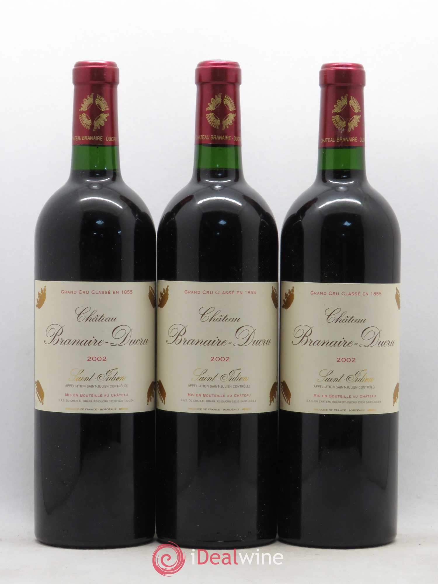Château Branaire Ducru 4ème Grand Cru Classé 2002 - Lot de 6 bouteilles - 1