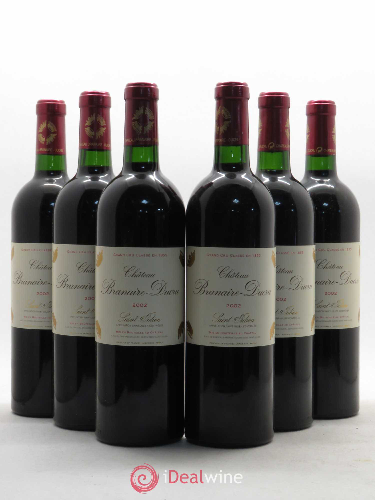 Château Branaire Ducru 4ème Grand Cru Classé 2002 - Lot de 6 bouteilles - 0