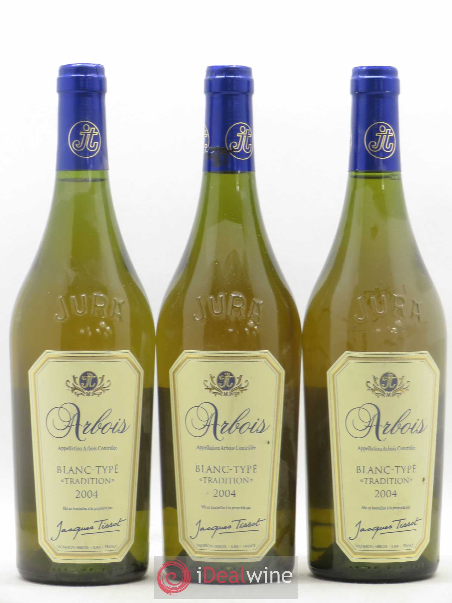 Arbois Tradition Jacques Tissot 2004 - Posten von 3 Flaschen - 0