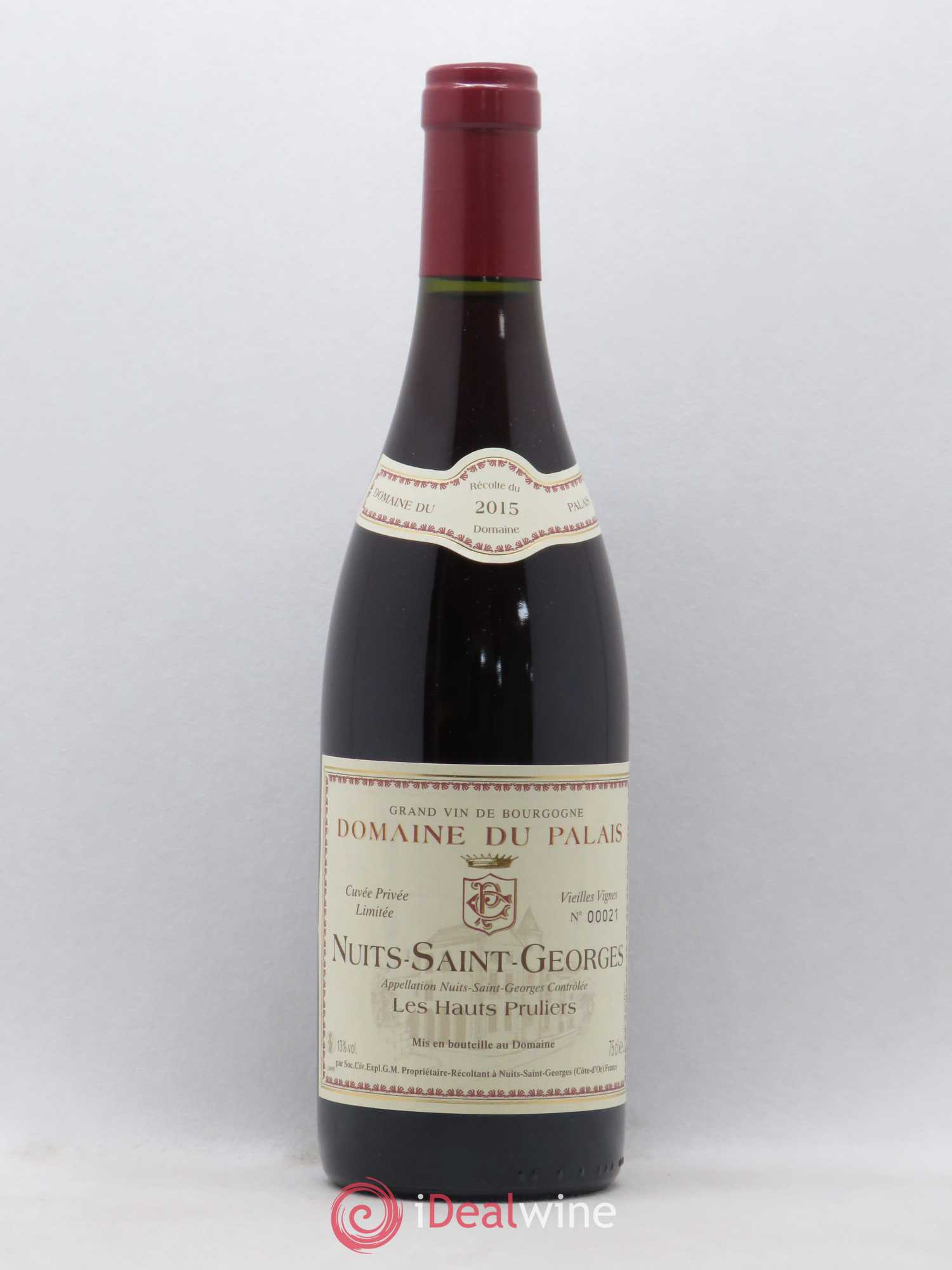 Nuits-Saint-Georges Hauts Pruliers Domaine du Palais Vieilles Vignes (sans prix de réserve) 2015 - Lot de 1 bouteille - 0
