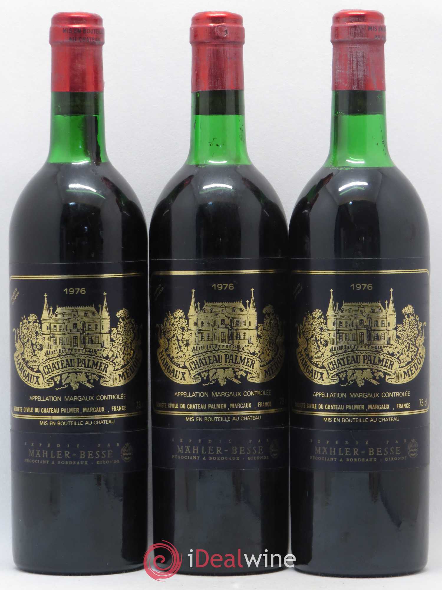Château Palmer 3ème Grand Cru Classé 1976 - Lot de 3 bouteilles - 0