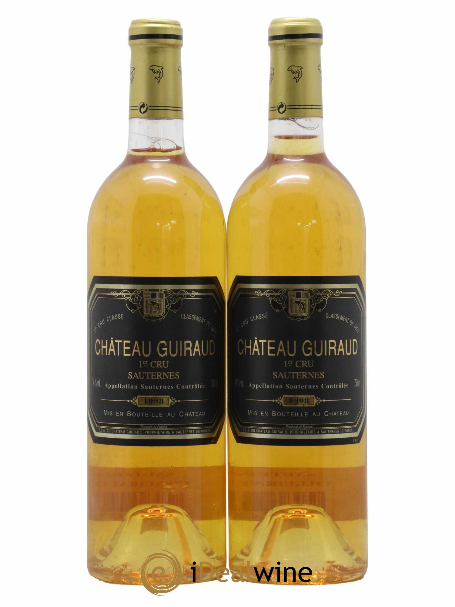 Château Guiraud 1er Grand Cru Classé 1998 - Lotto di 2 bottiglie - 0