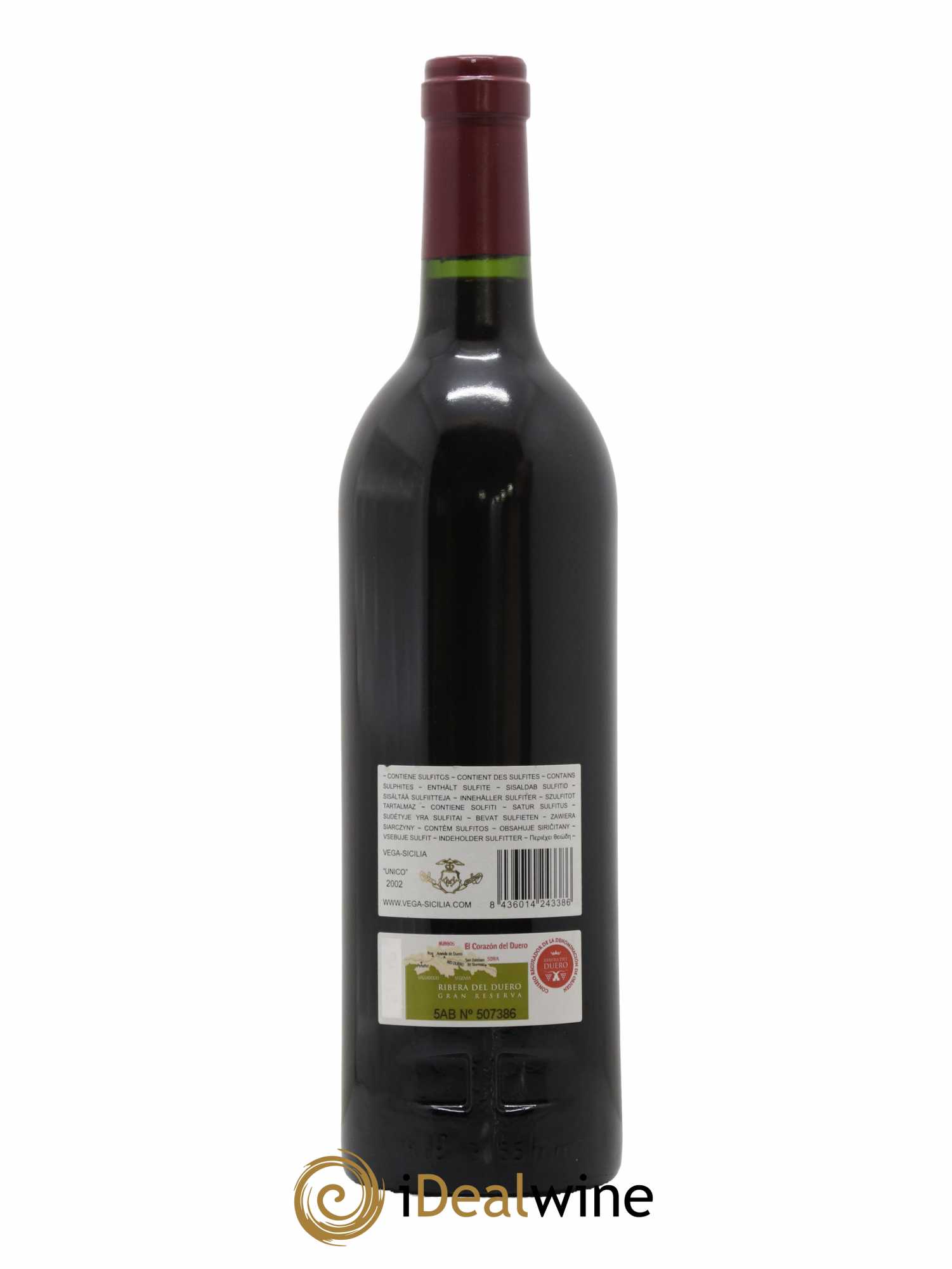Ribera Del Duero DO Vega Sicilia Unico Famille Alvarez 2002 - Lot de 1 bouteille - 1