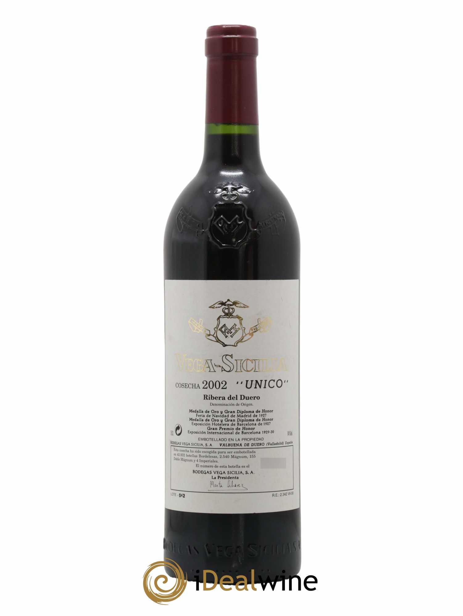 Ribera Del Duero DO Vega Sicilia Unico Famille Alvarez 2002 - Lot de 1 bouteille - 0