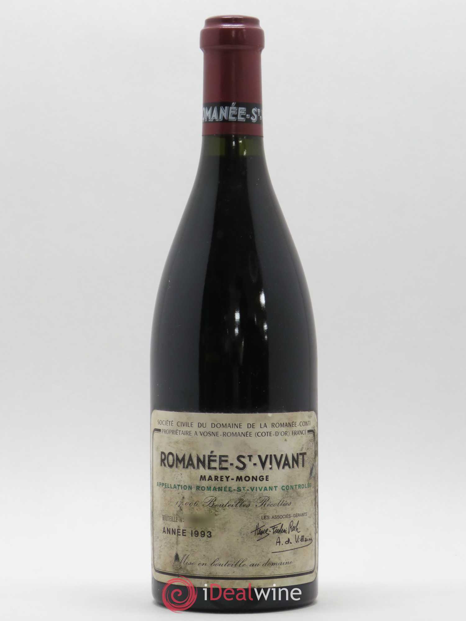 Romanée-Saint-Vivant Grand Cru Domaine de la Romanée-Conti 1993 - Lot de 1 bouteille - 0