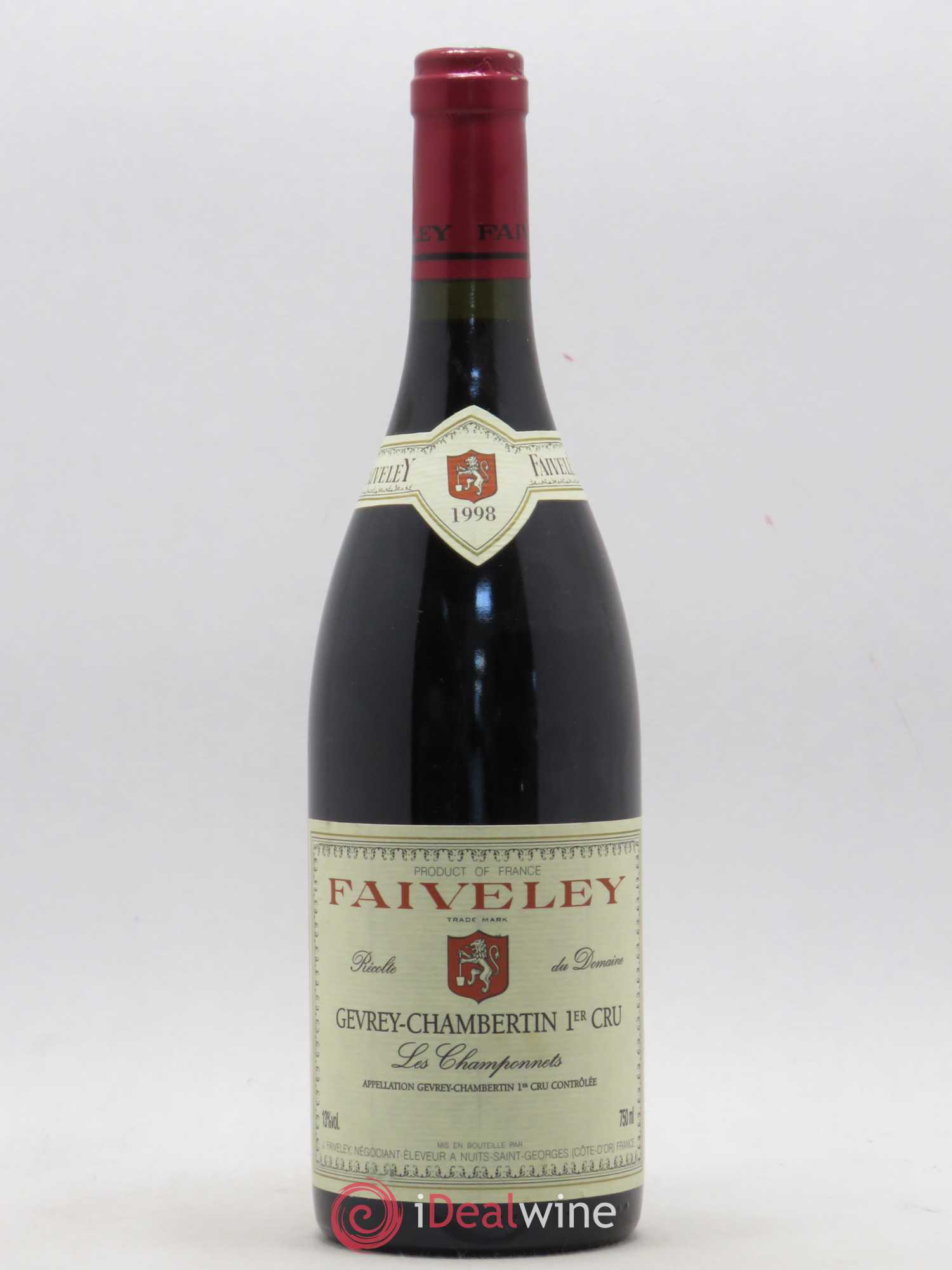 Gevrey-Chambertin 1er Cru Les Champonnets Domaine Faiveley 1998 - Posten von 1 Flasche - 0