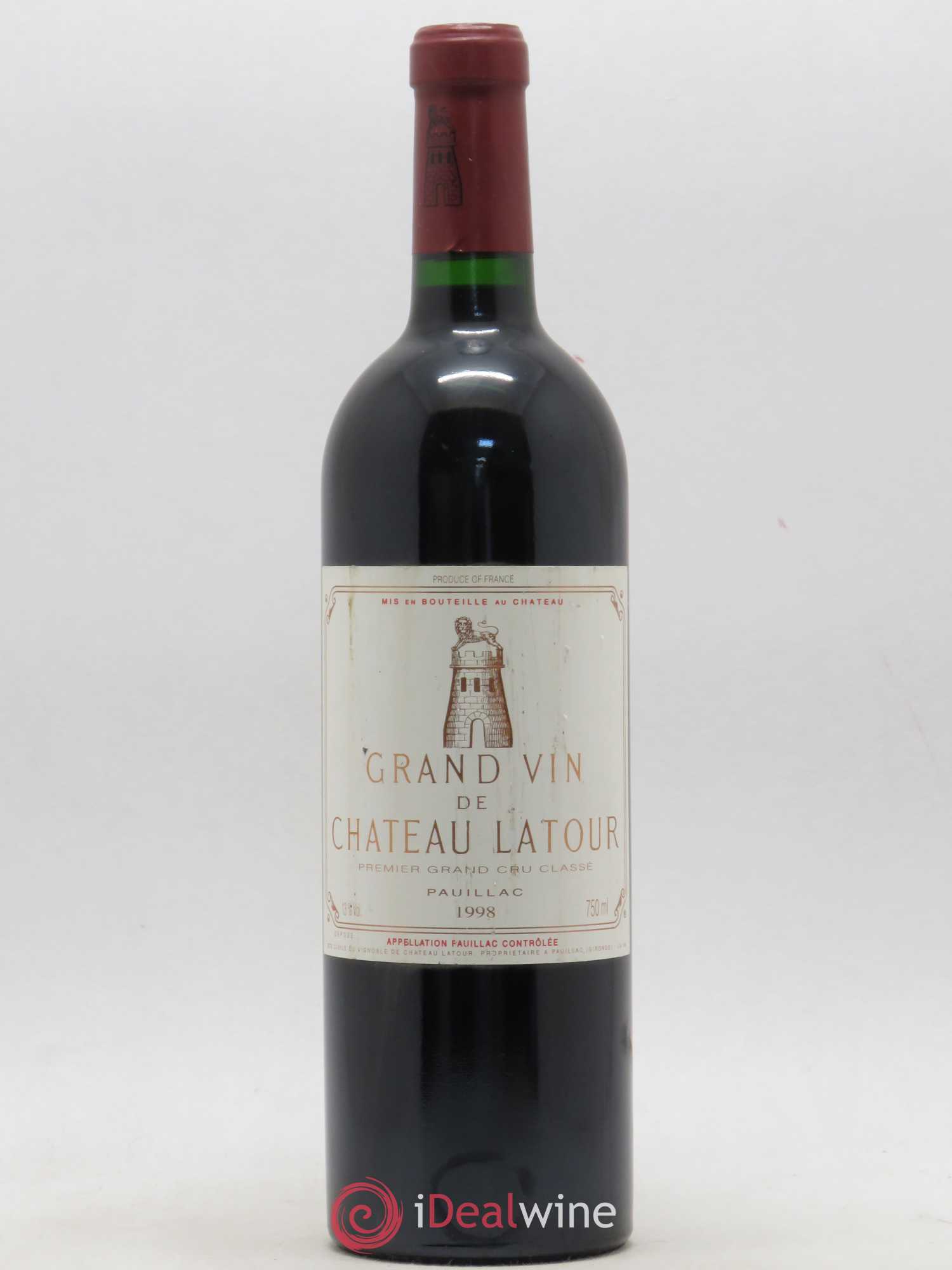 Château Latour 1er Grand Cru Classé 1998 - Lot de 1 bouteille - 0