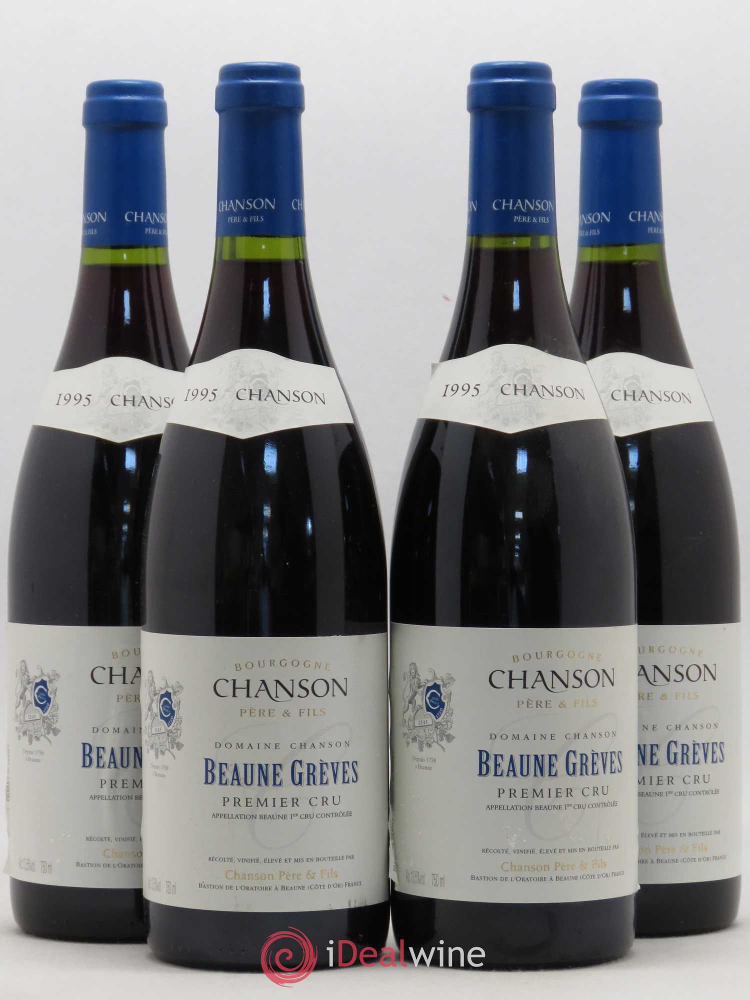 Beaune 1er Cru Les Grèves Chanson Père et Fils 1995 - Posten von 4 Flaschen - 0