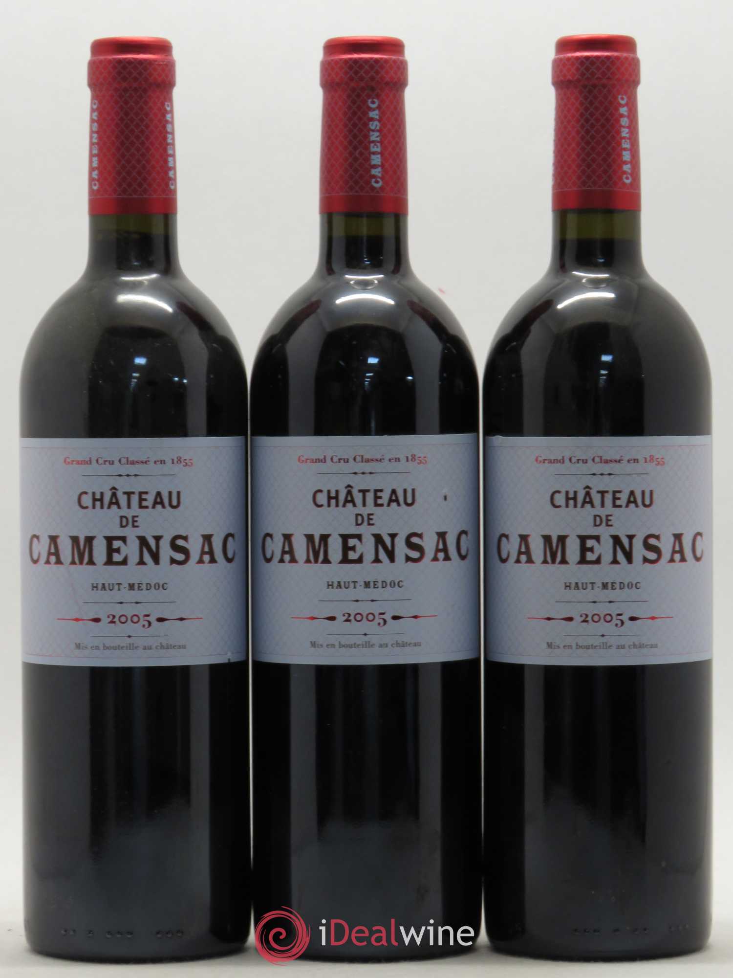 Château Camensac 5ème Grand Cru Classé 2005 - Lot de 3 bouteilles - 0