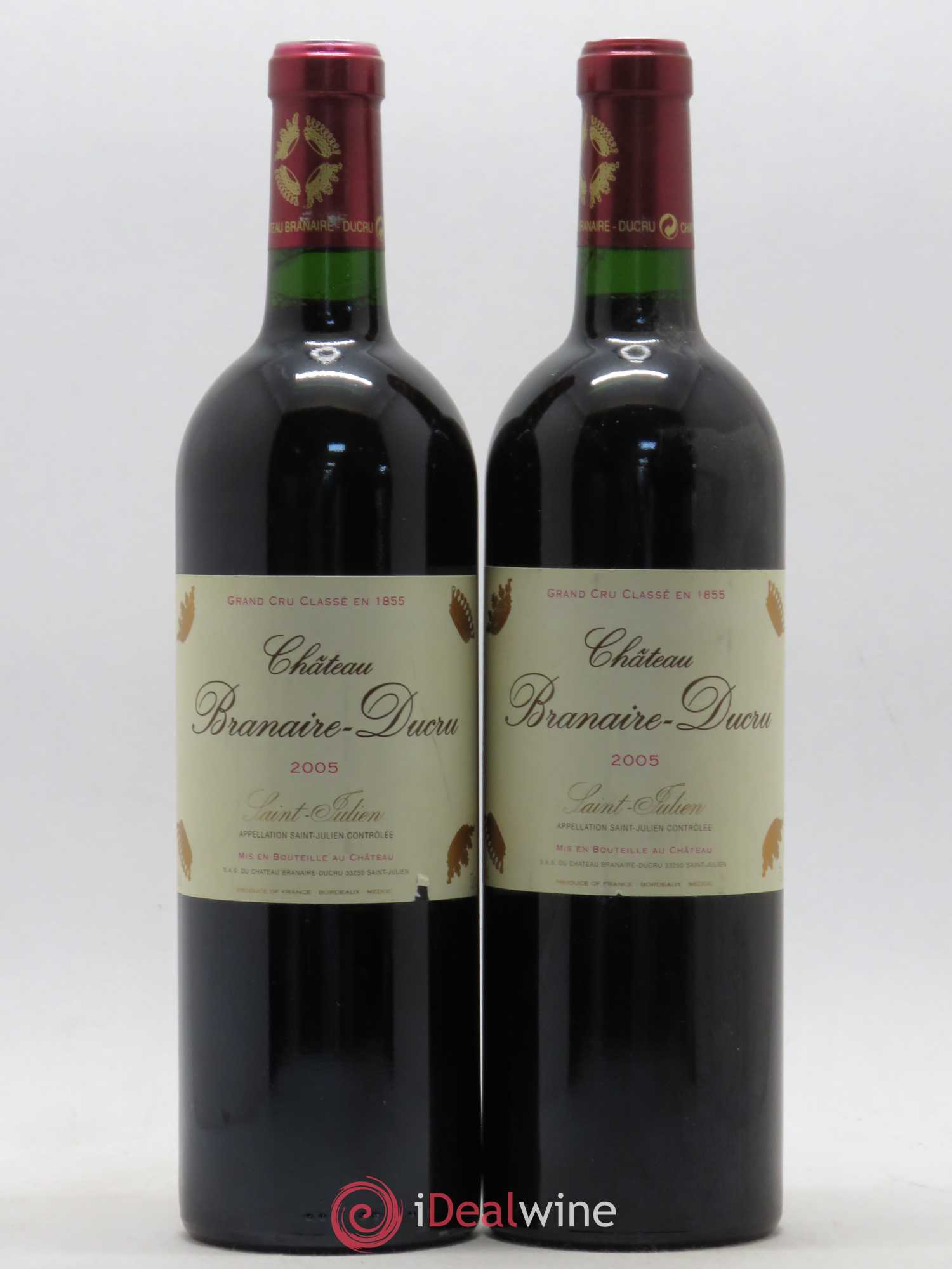 Château Branaire Ducru 4ème Grand Cru Classé 2005 - Lot de 2 bouteilles - 0
