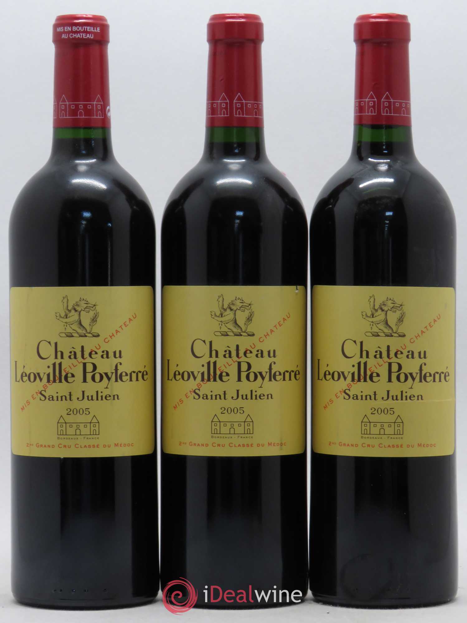 Château Léoville Poyferré 2ème Grand Cru Classé 2005 - Lot de 3 bouteilles - 0
