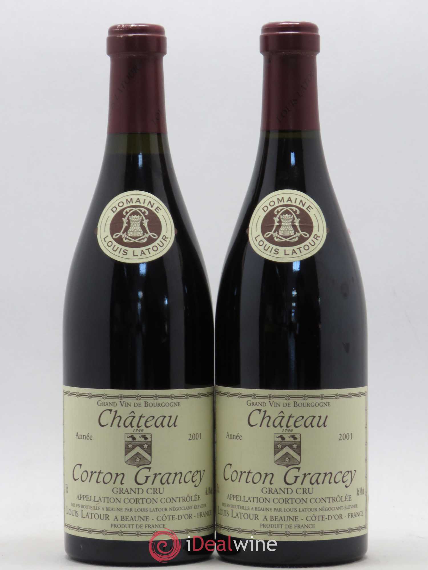 Corton Grand Cru Château Corton Grancey Louis Latour 2001 - Lot de 2 bouteilles - 0