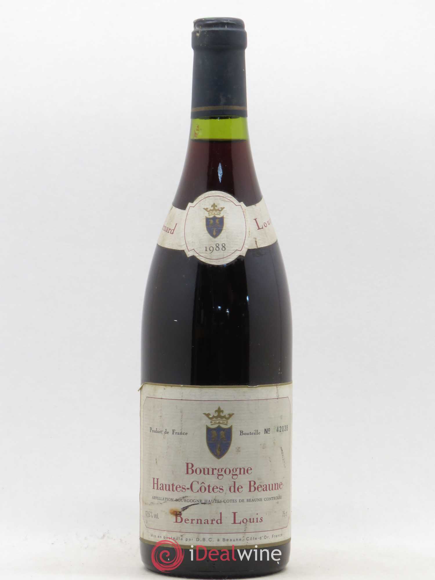 Hautes-Côtes de Beaune Bernard Louis 1988 - Lot de 1 bouteille - 0