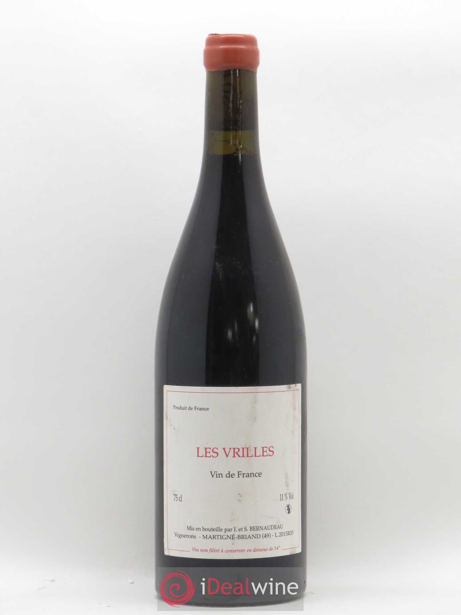 Vin de France Les Vrilles Stéphane Bernaudeau (Domaine) 2015 - Lot de 1 bouteille - 0