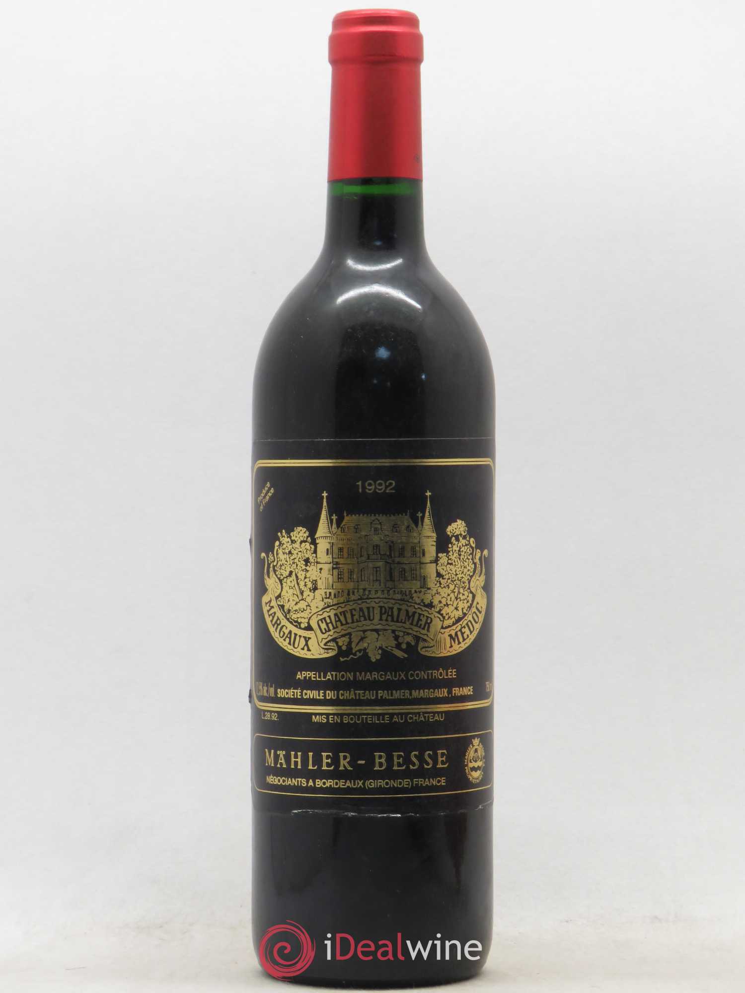 Château Palmer 3ème Grand Cru Classé 1992 - Lot de 1 bouteille - 0