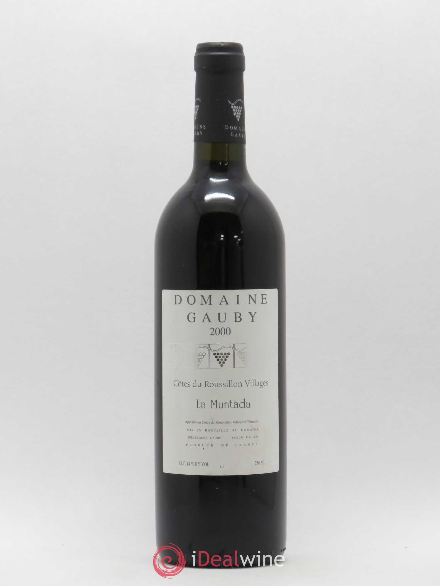 Côtes Catalanes (anciennement Côtes du Roussillon Villages) La Muntada Gauby (Domaine) 2000 - Lot de 1 bouteille - 0