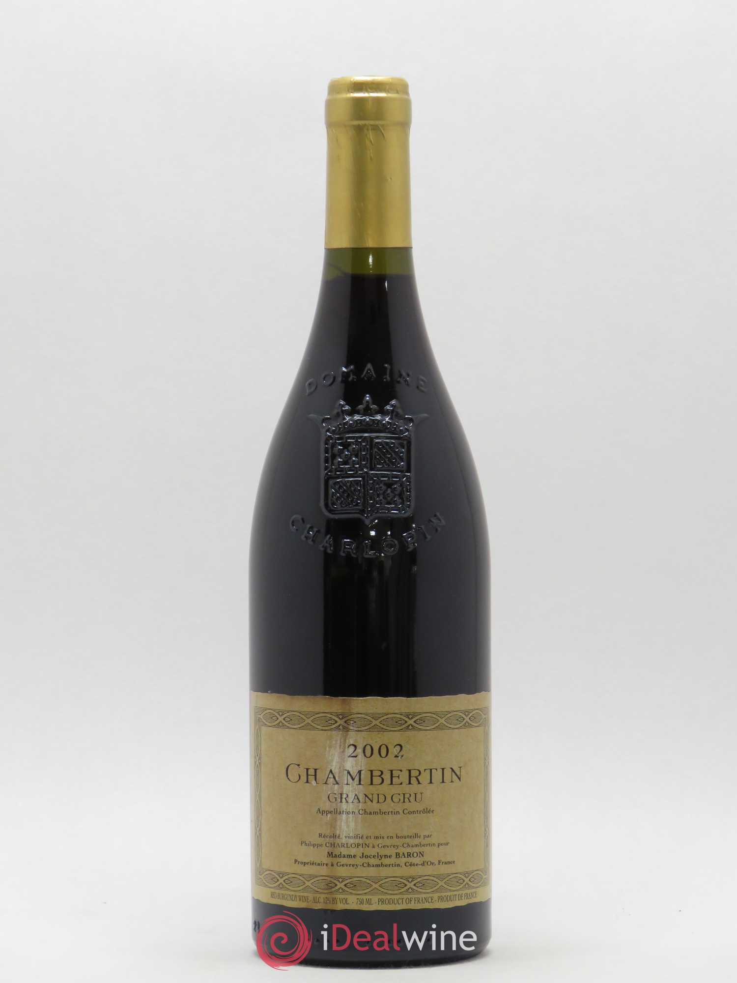 Chambertin Grand Cru Philippe Charlopin 2002 - Lot de 1 bouteille - 0