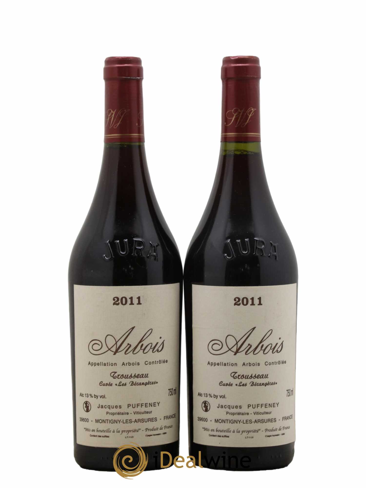 Arbois Trousseau Cuvée Les Bérangères Jacques Puffeney 2011 - Lot de 2 bouteilles - 0
