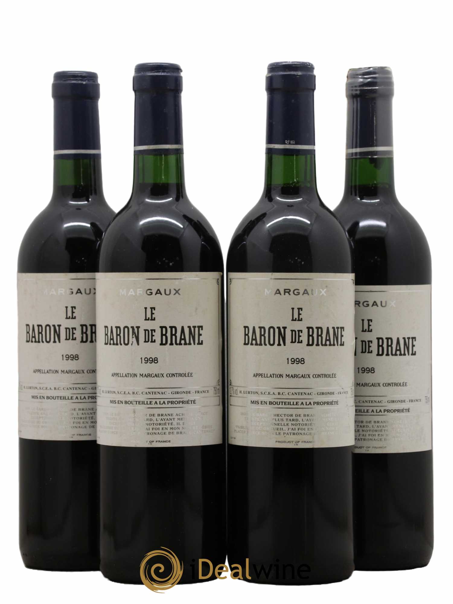 Baron de Brane Second Vin 1998 - Lot de 4 bouteilles - 0