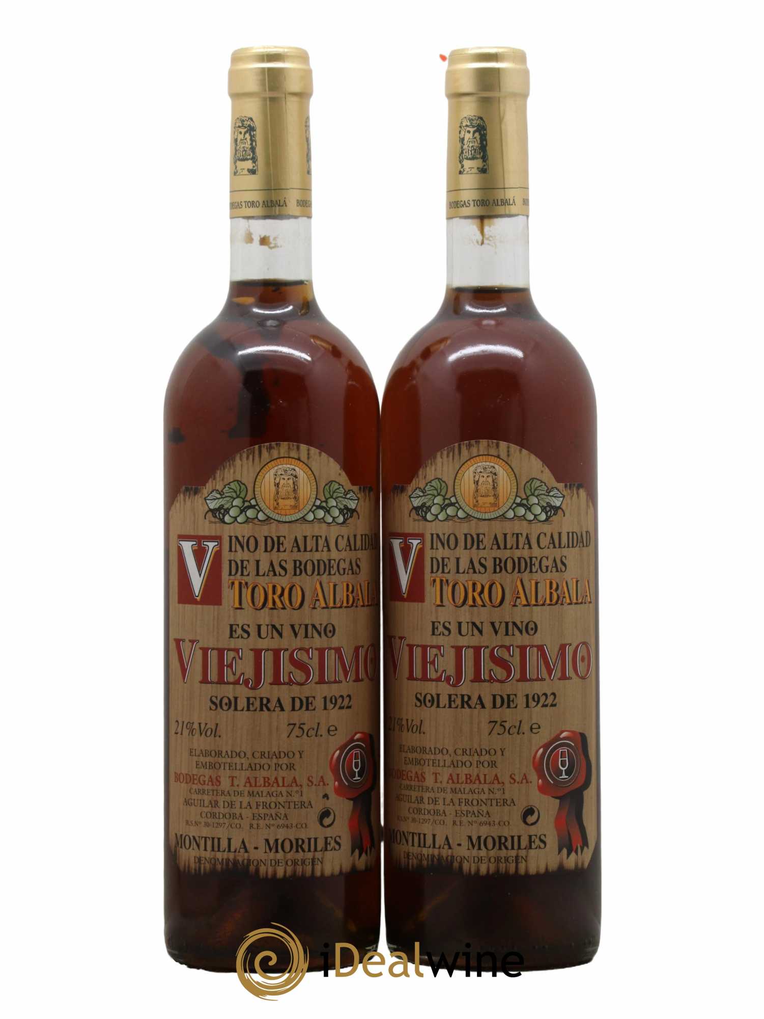Espagne Solera de 1922 Viejisimo Toro Albala - Lot de 2 bouteilles - 0
