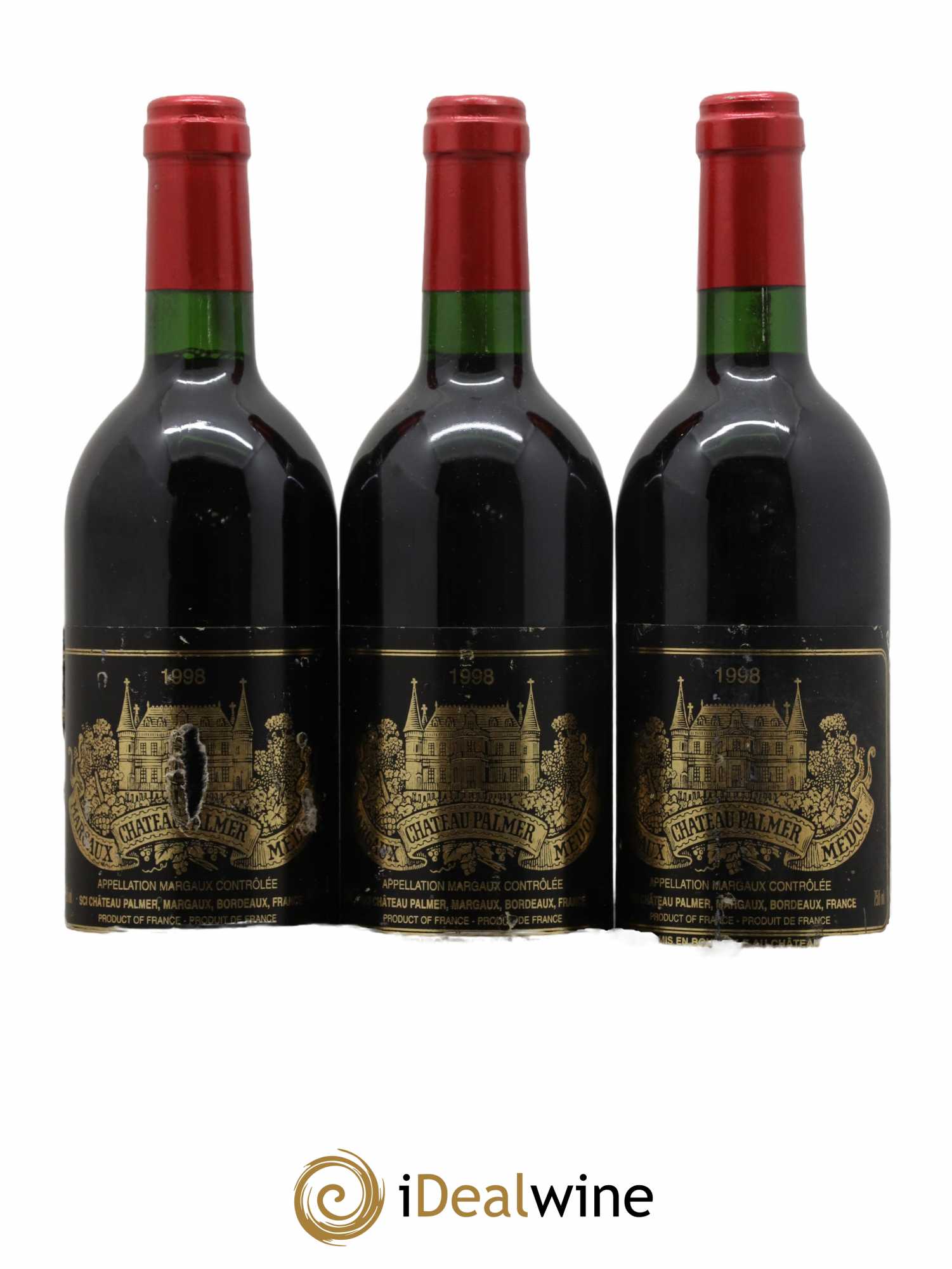 Château Palmer 3ème Grand Cru Classé 1998 - Lot de 3 bouteilles - 0