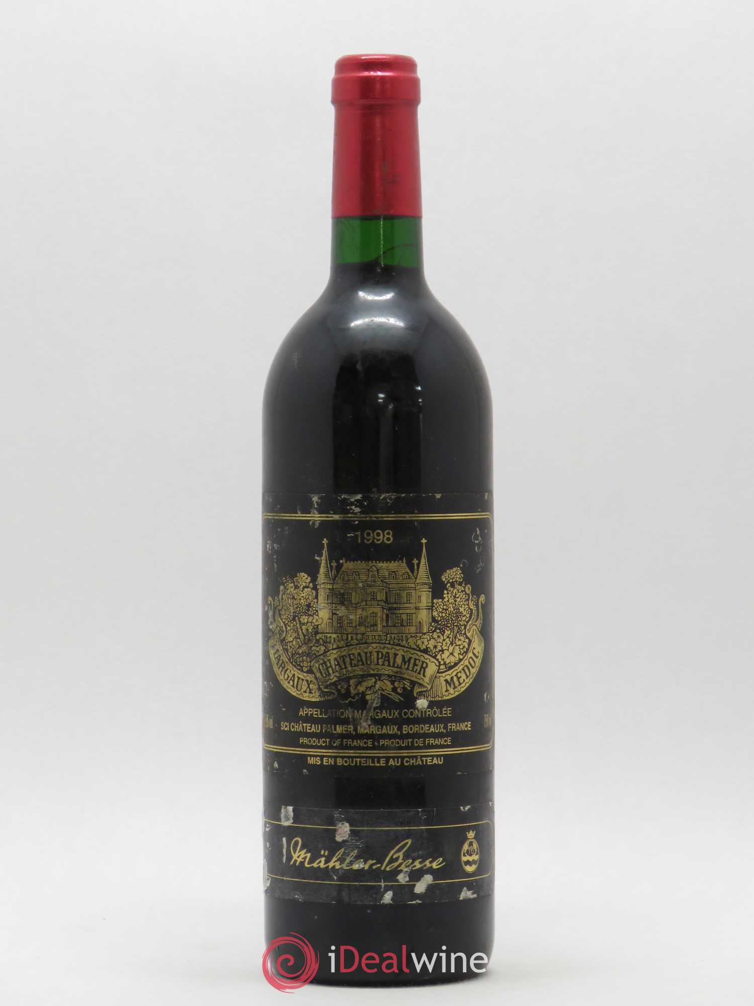 Château Palmer 3ème Grand Cru Classé 1998 - Lot de 1 bouteille - 0