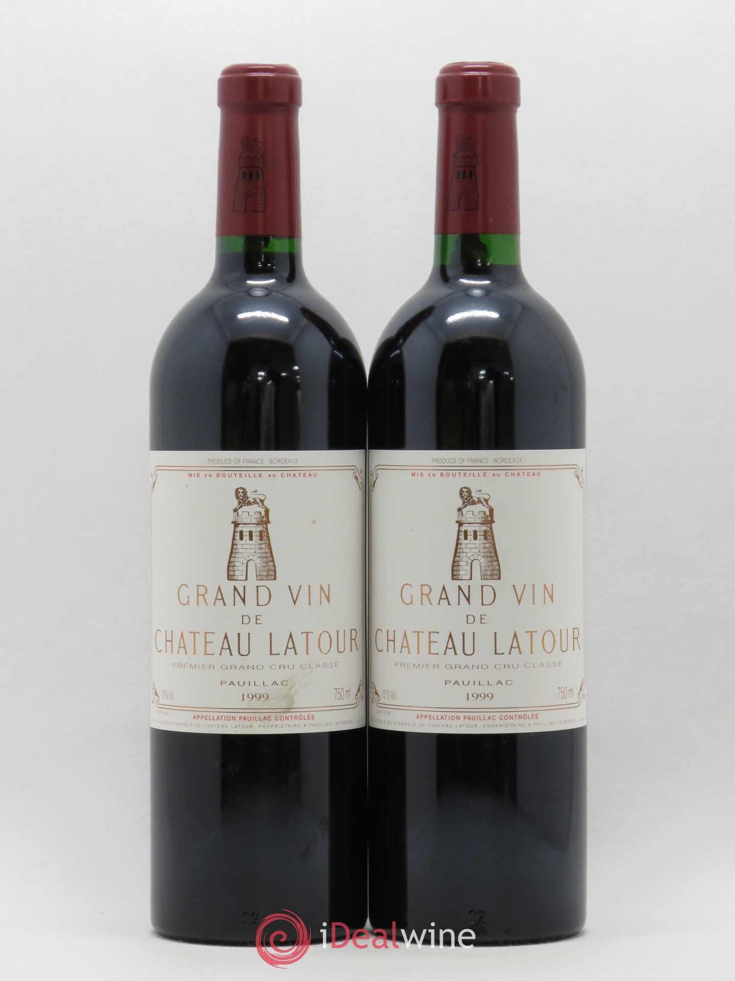 Château Latour 1er Grand Cru Classé 1999 - Lot de 2 bouteilles - 0