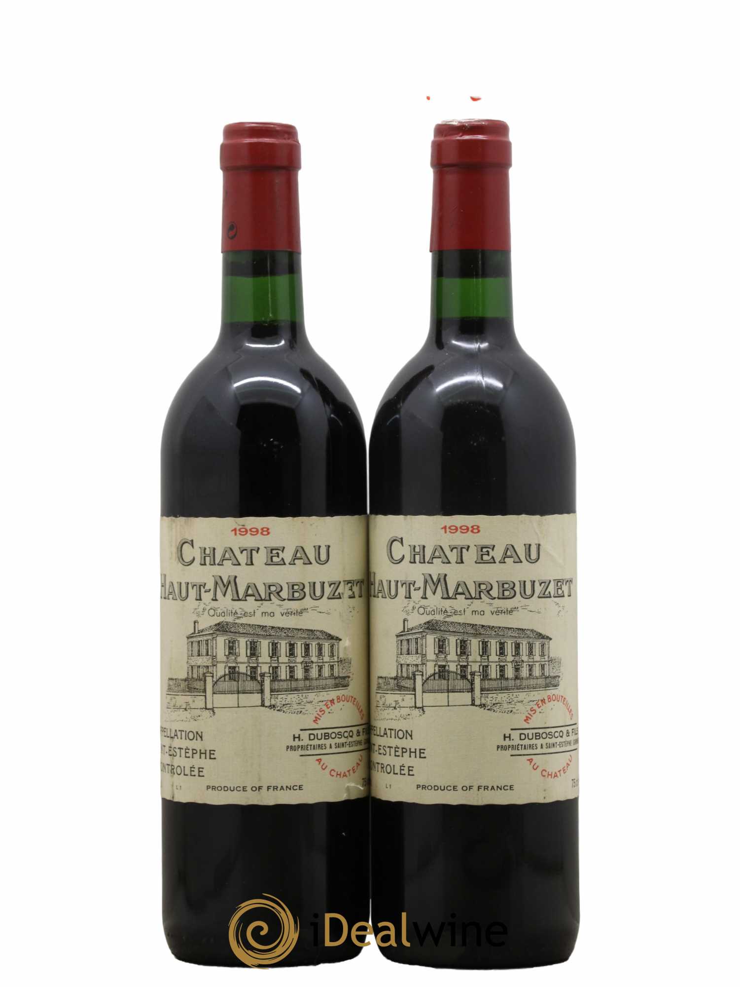 Château Haut Marbuzet 1998 - Lot de 2 bouteilles - 0