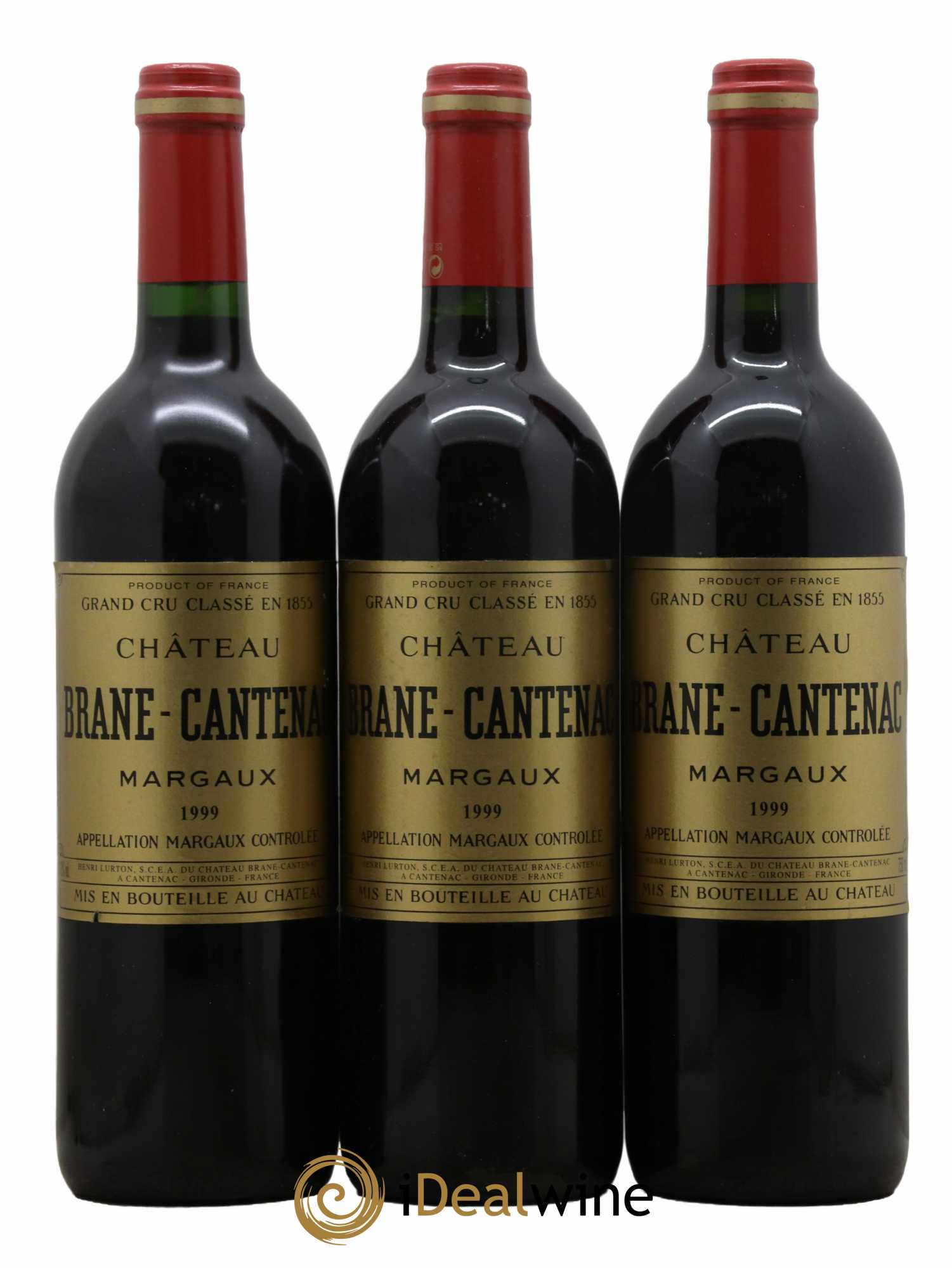 Château Brane Cantenac 2ème Grand Cru Classé 1999 - Lot de 3 bouteilles - 0