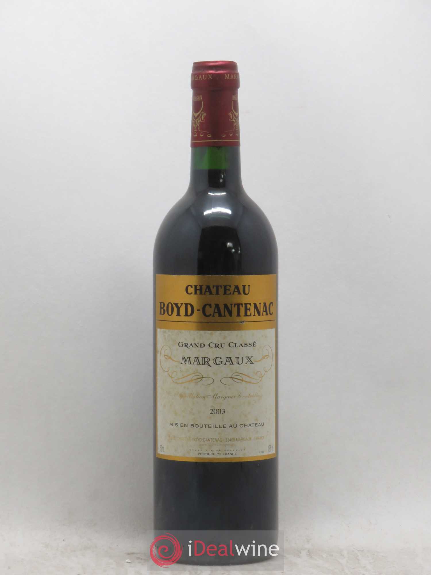 Château Boyd Cantenac 3ème Grand Cru Classé 2003 - Lot de 1 bouteille - 0